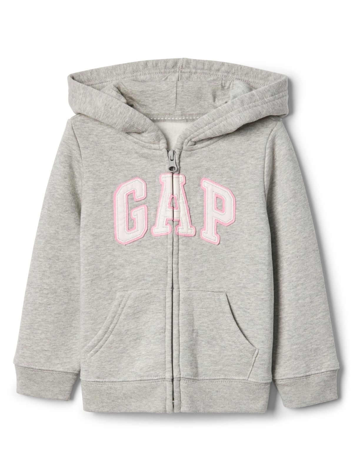 Γκρι Νηπιακή Gap Logo Ζακέτα Φούτερ με Κουκούλα-259444002