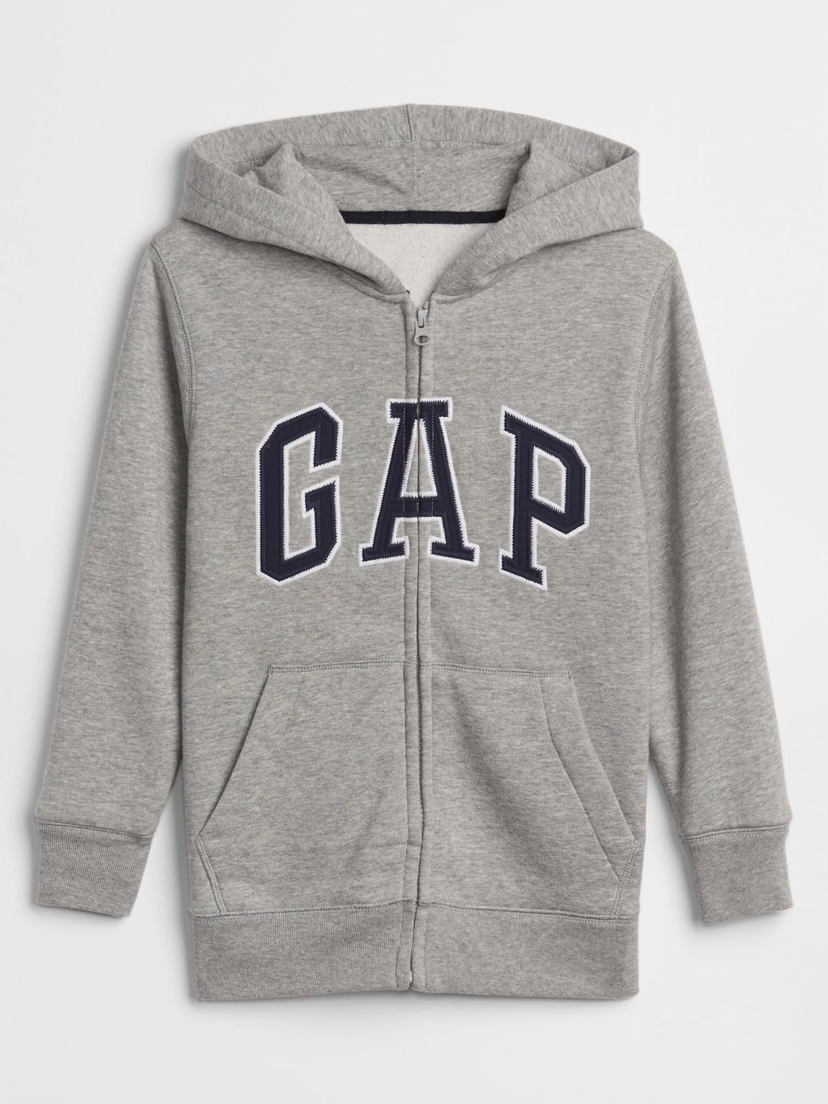 Γκρι Παιδικό Gap Logo Zip Φούτερ με Κουκούλα-346069002