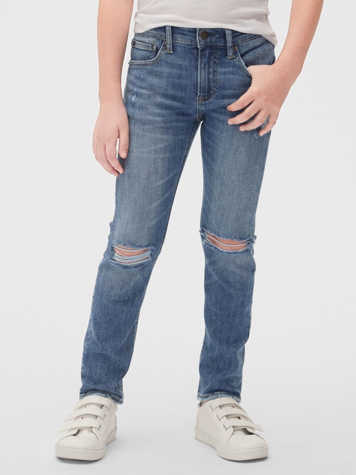 Παιδικό Distressed Skinny Τζιν με Max Stretch-520411000
