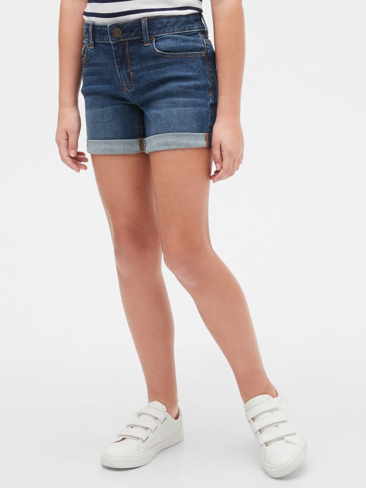 Kids Denim Midi Shorts-539953000