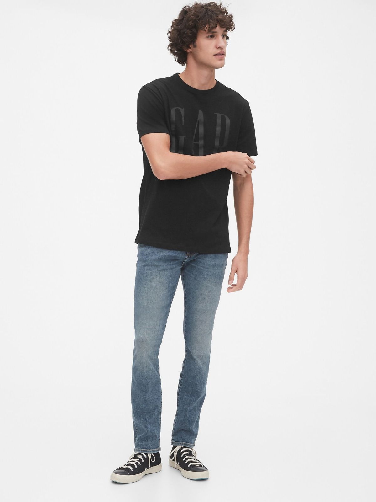 Μαύρη Gap Logo Μπλούζα-499950002