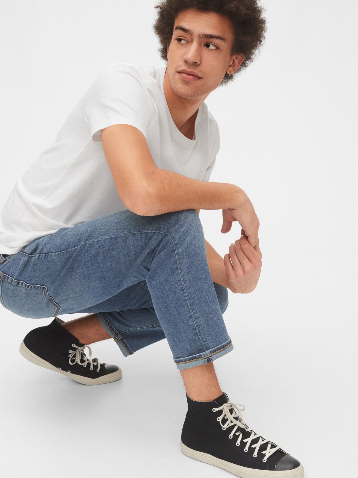 Premium Slim Taper Cropped Jeans with GapFlex-569637000