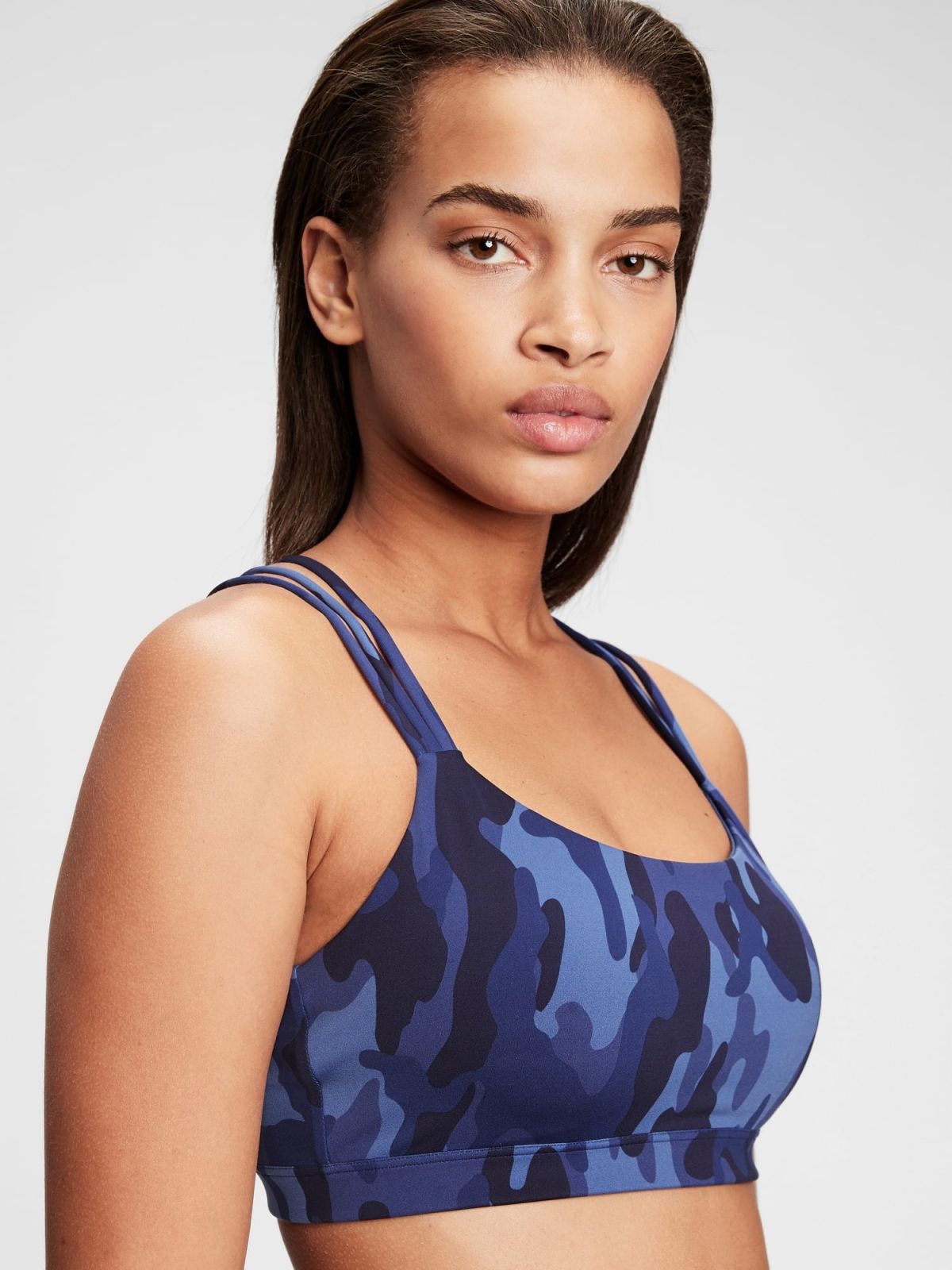 Μπλε GapFit Eclipse Medium Support Strappy Σπορ Σουτιέν-335778068