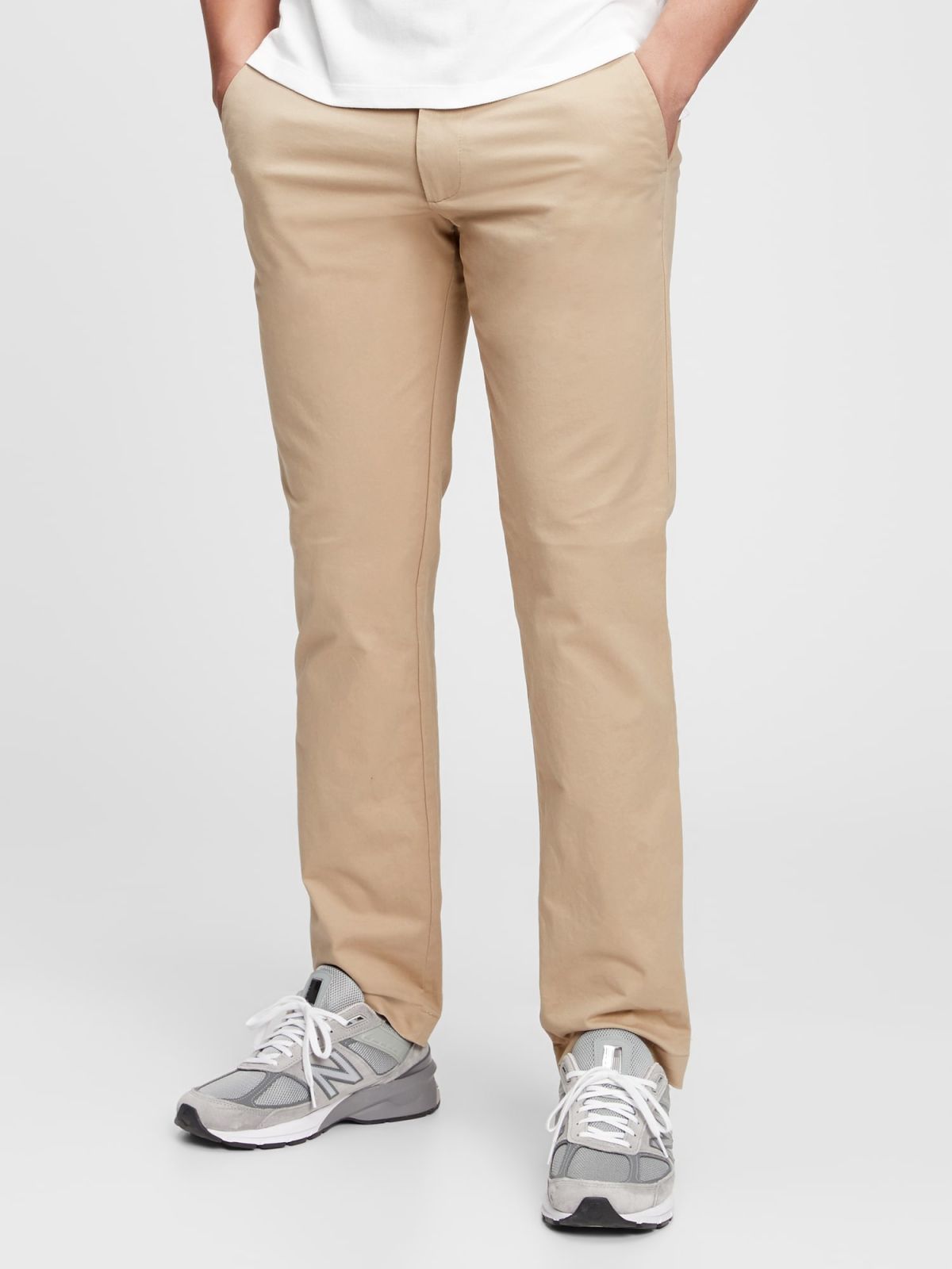 Μπεζ Modern Khakis σε Ίσια Γραμμή με Τεχνολογία GapFlex-472757005