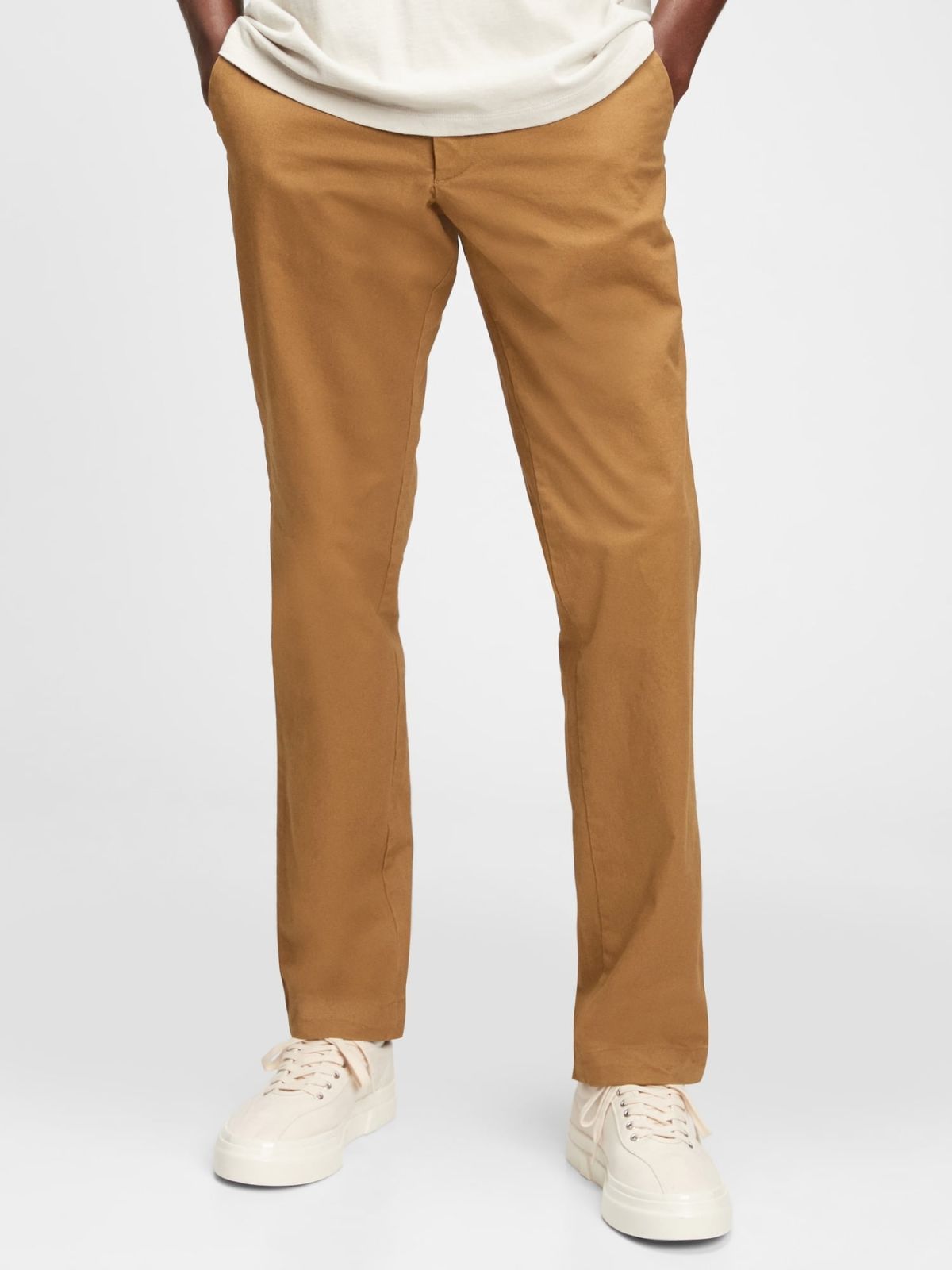 Καφέ Modern Khakis Σε Γραμμή Slim Fit με GapFlex-440943006