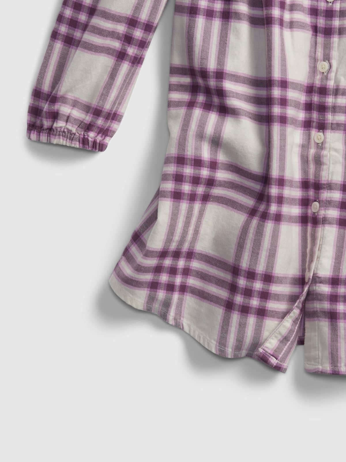 Μωβ Παιδικό Plaid Πουκάμισο-Φόρεμα-725658000