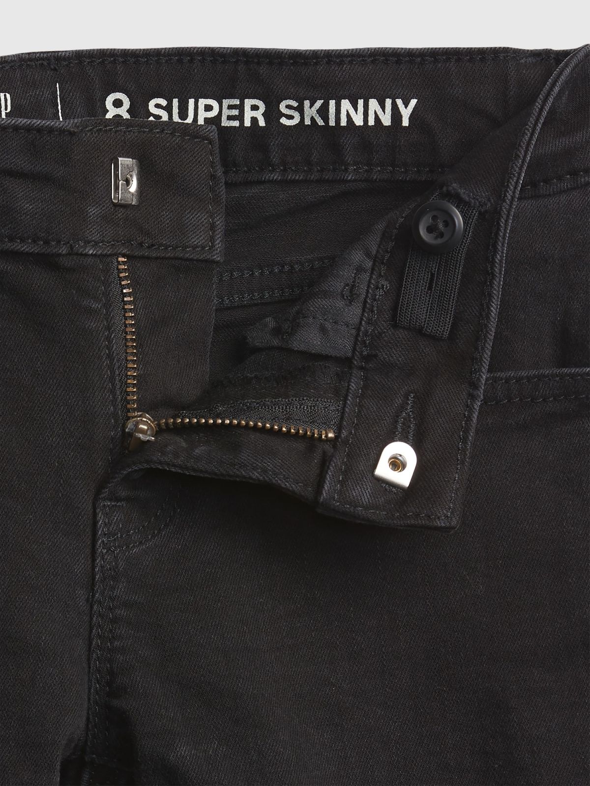 Μαύρο Παιδικό Mid Rise Everyday Super Skinny Jean Παντελόνι-725705000