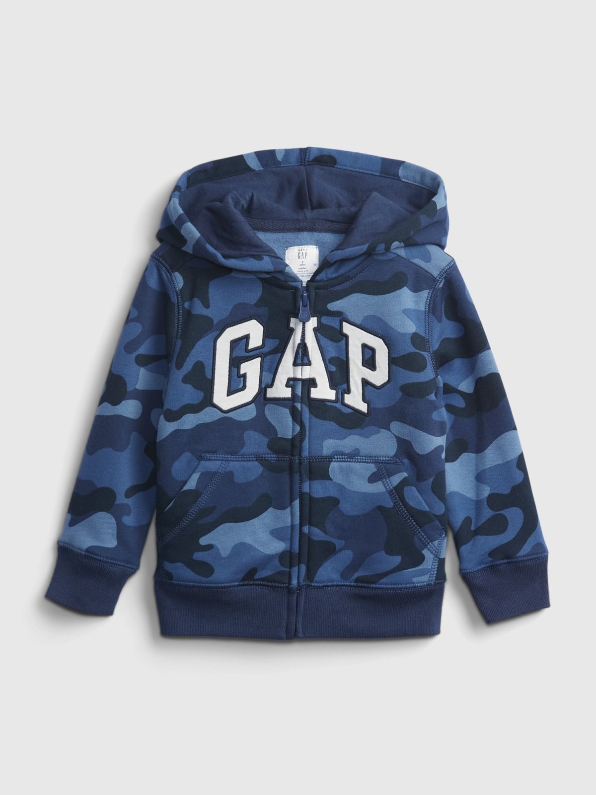 Μπλε babyGap Logo Print Φούτερ με Κουκούλα-740498001