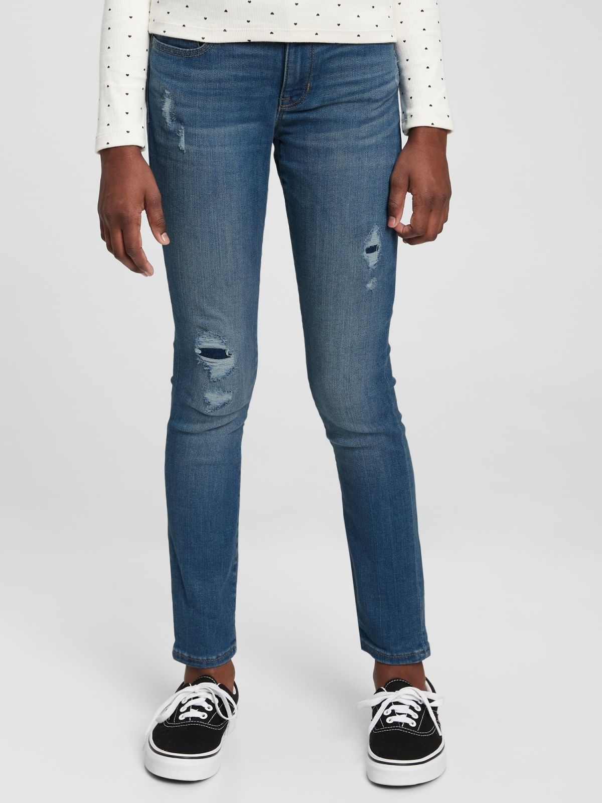 Μπλε Παιδικό Super Skinny Destructed Τζιν Washwell™-725663000