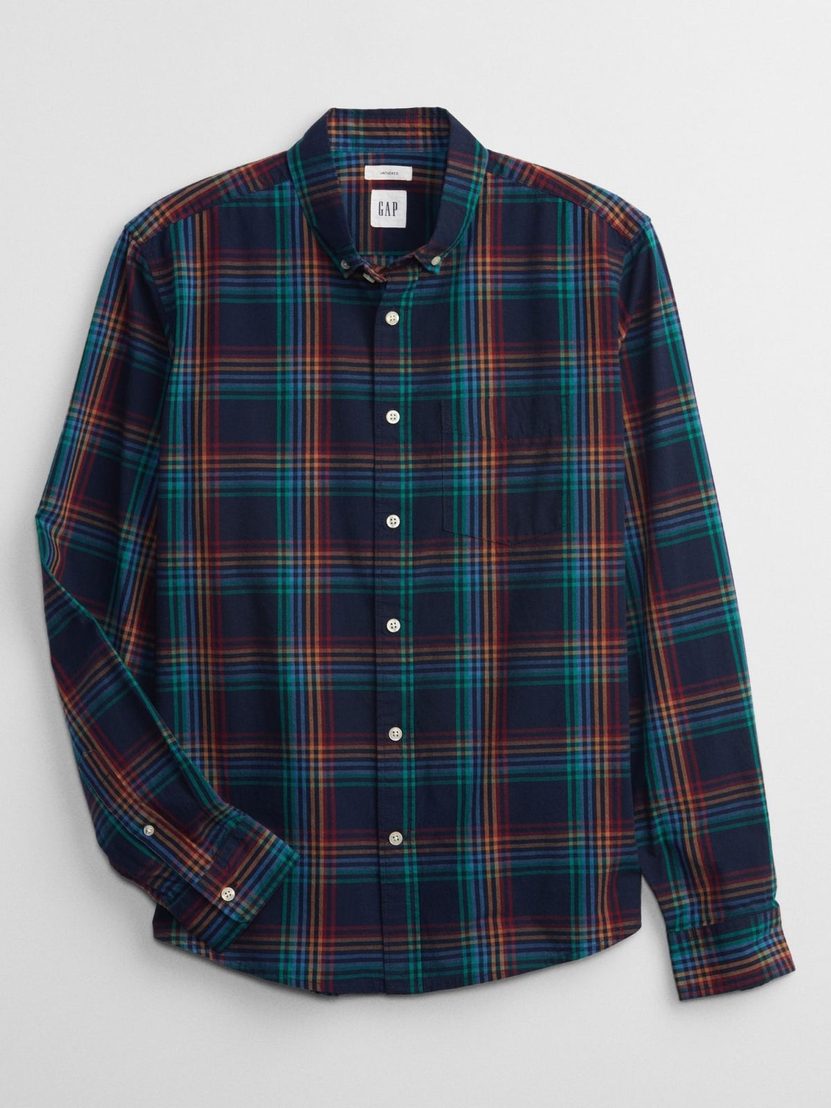 Μπλε Πουκάμισο Ποπλίνα Untucked Fit-777821000