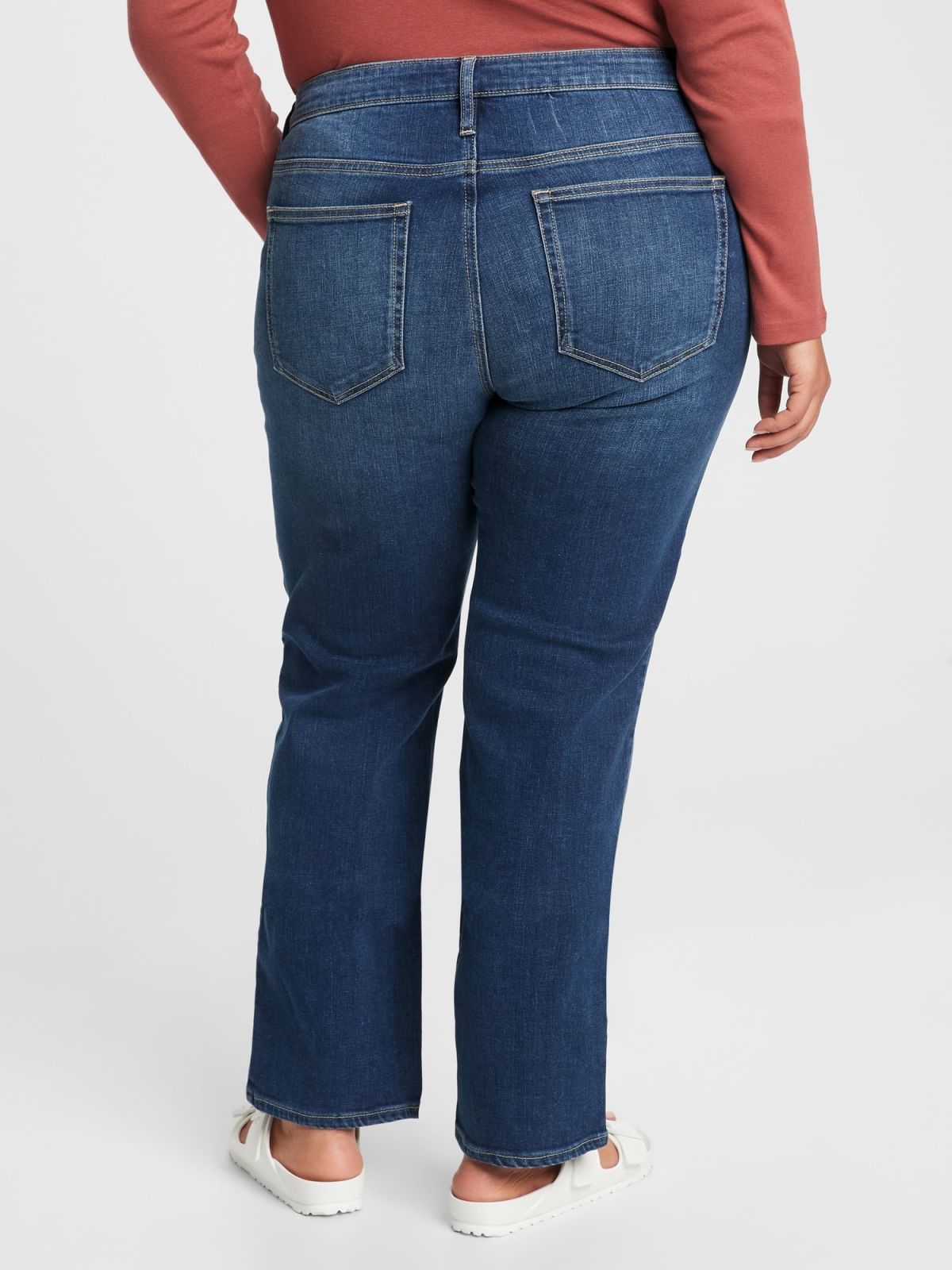 Mid Rise Classic Straight Leg Jeans Παντελόνι με Washwell-764836000