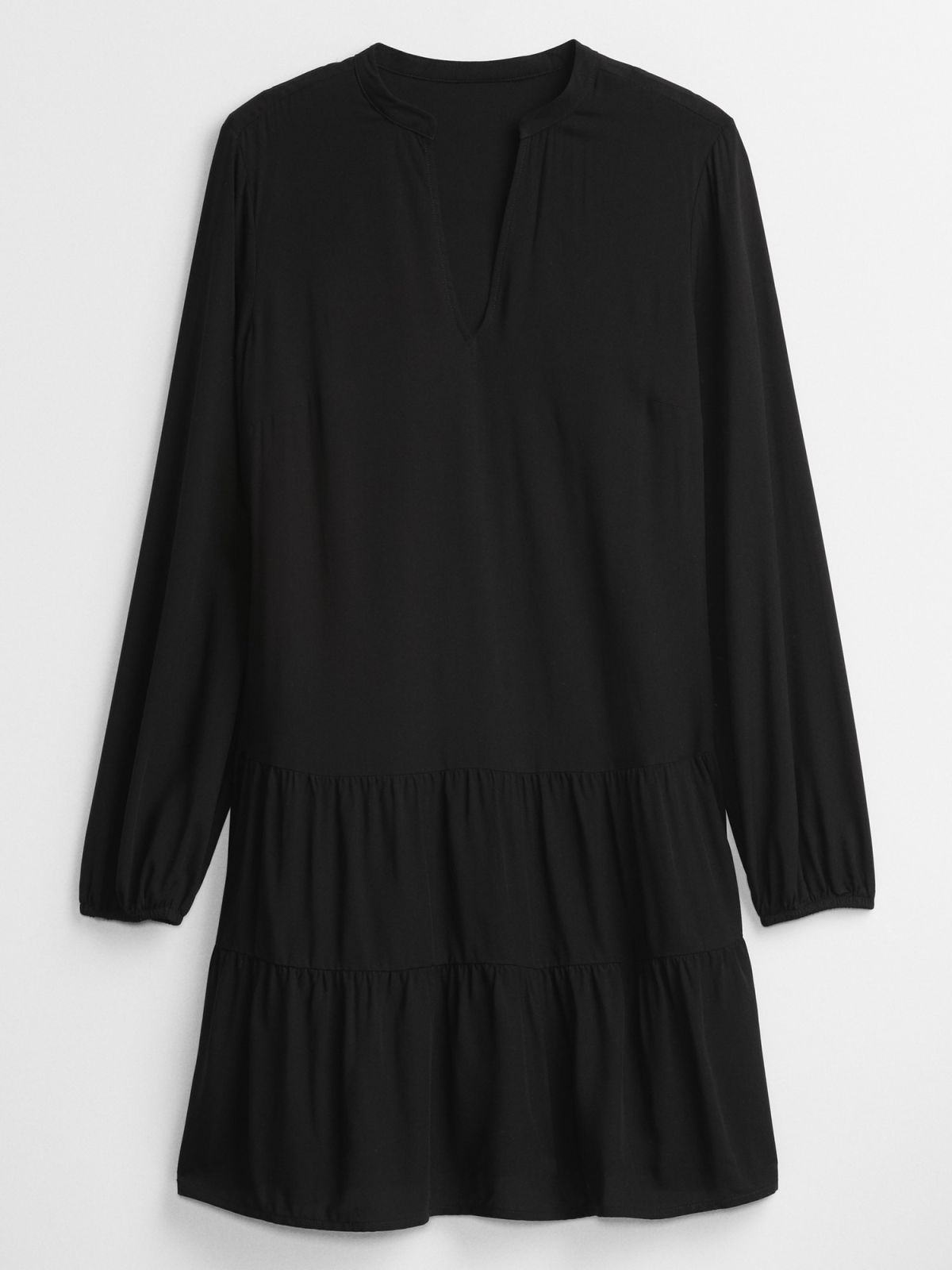 Μαύρο V-neck Μίνι Φόρεμα-728016001