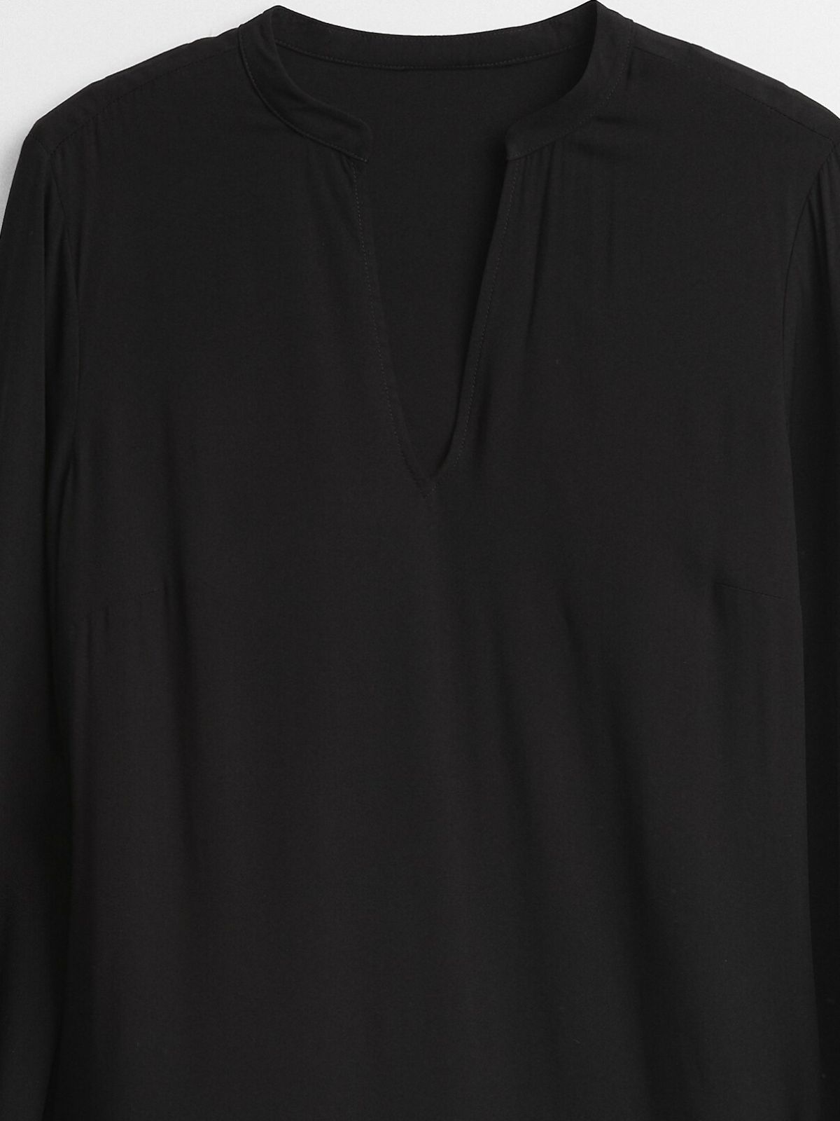 Μαύρο V-neck Μίνι Φόρεμα-728016001