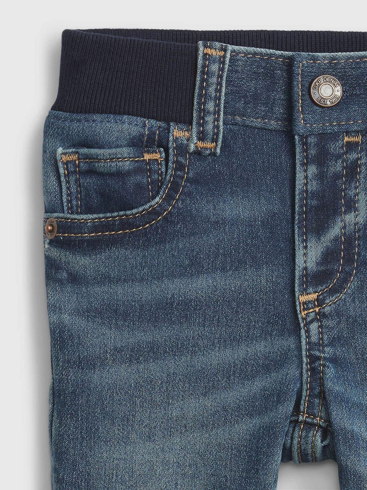 Μπλε Βρεφικό Organic Knit-Denim Slim Jean Παντελόνι-708390000