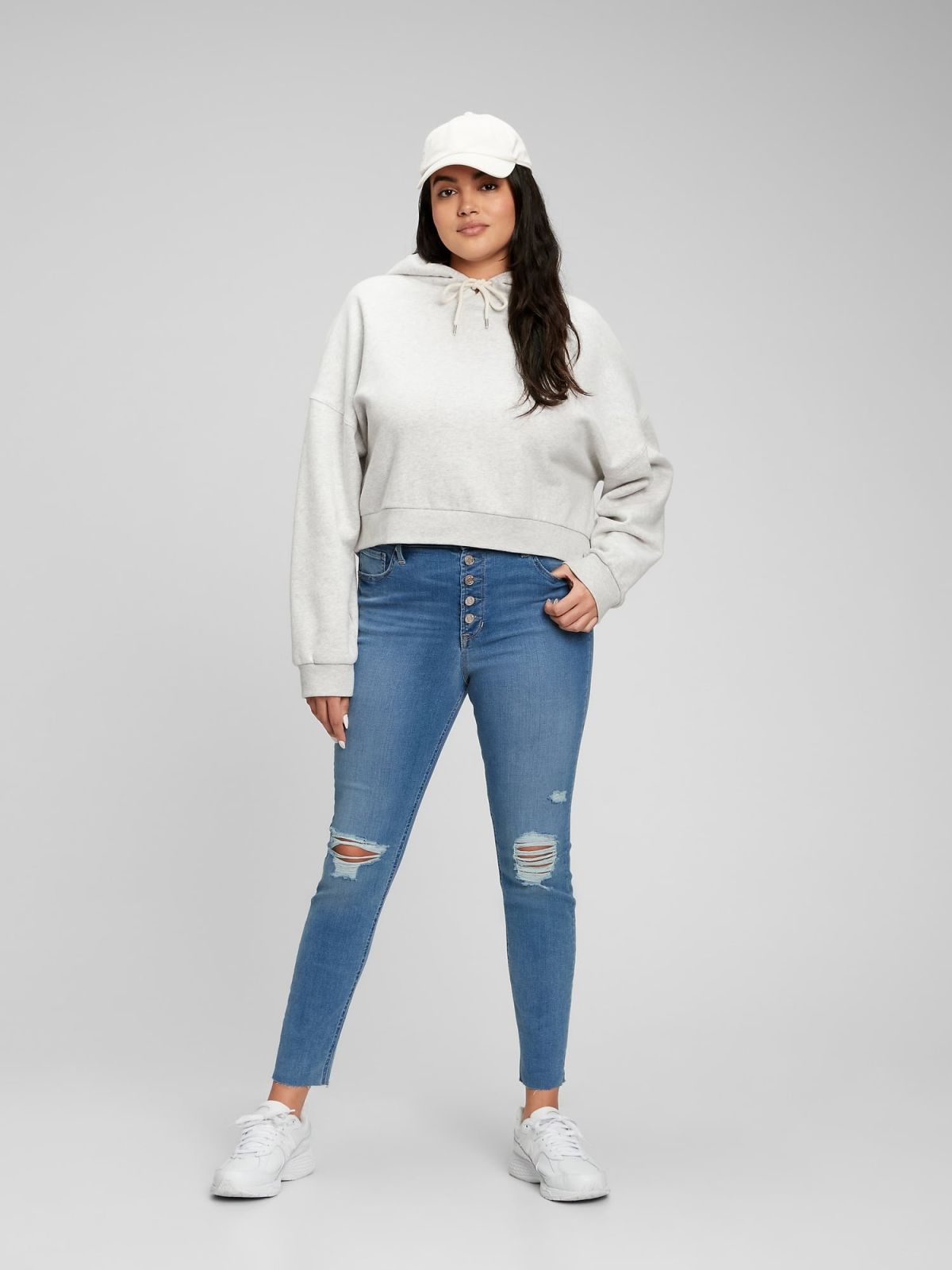 High Rise Destructed Jegging Παντελόνι με Washwell-764823000