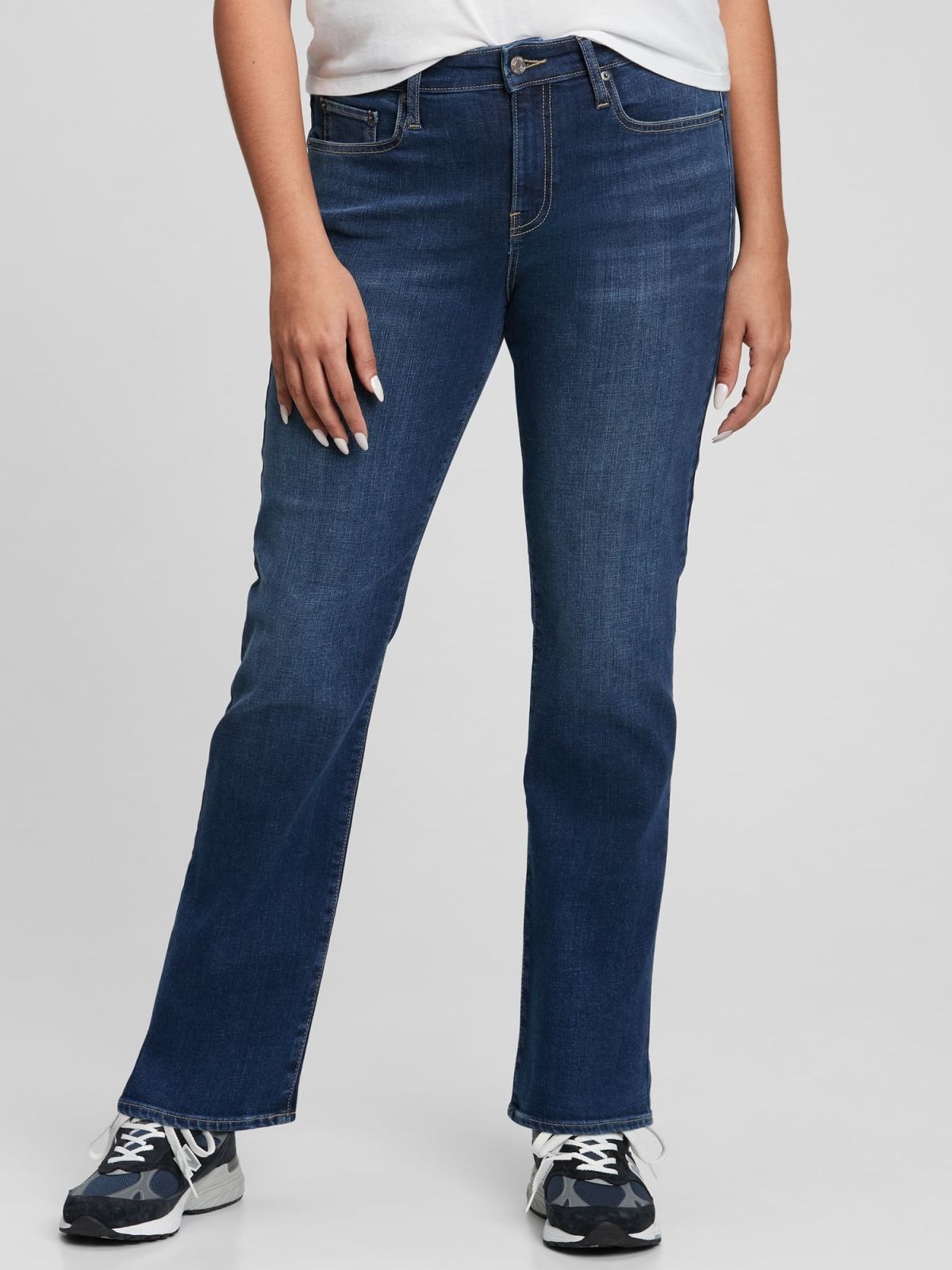 Mid Rise Classic Straight Leg Jeans Παντελόνι με Washwell-764836000