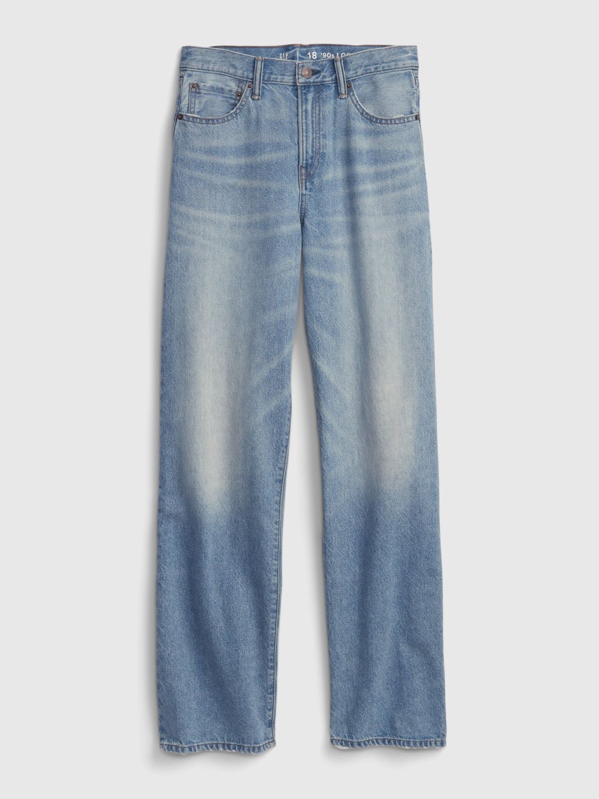 Μπλε Teen 100% Οργανικό Βαμβάκι '90s Loose Jean Παντελόνι με Washwell-824650001