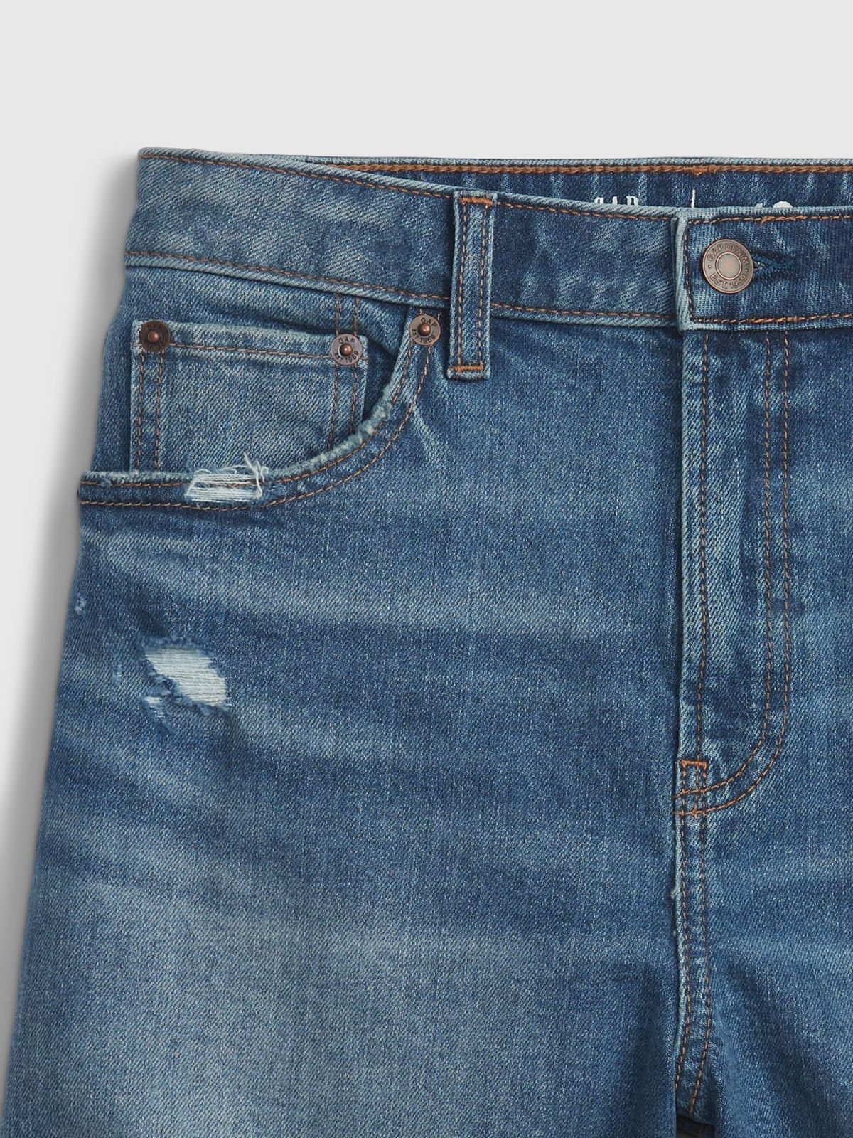 Μπλε Teen Sky High Rise Denim Σορτς με Washwell-813309000