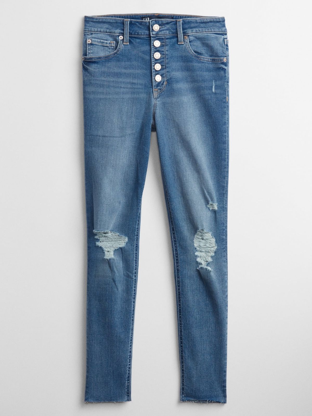 High Rise Destructed Jegging Παντελόνι με Washwell-764823000