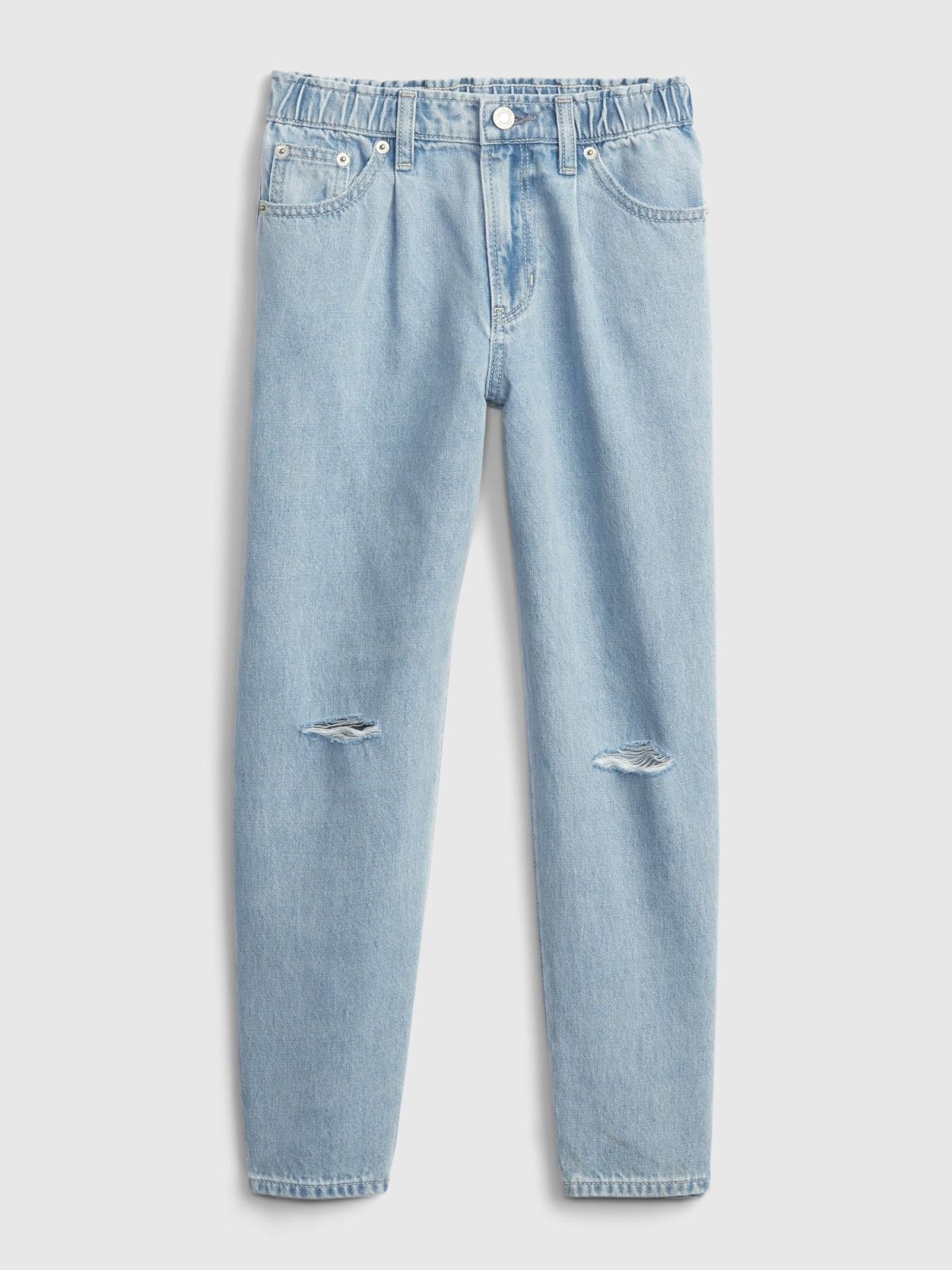 Μπλε Παιδικό High Rise Barrel Jean Παντελόνι με Washwell-813605000