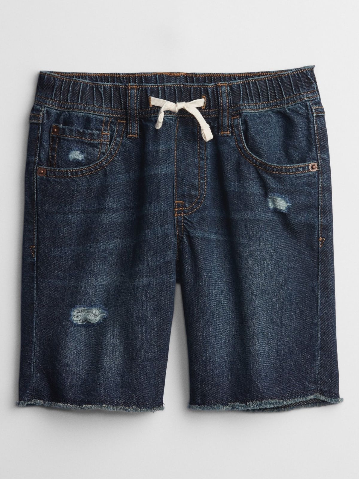 Kids Distressed Denim Pull-On Shorts-829738000