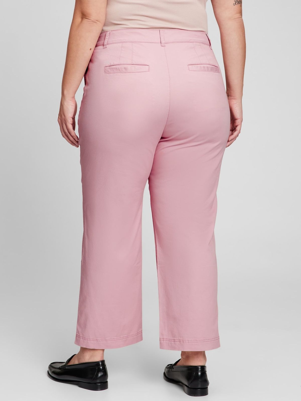 Ροζ High Rise Girlfriend Khaki Παντελόνι με Washwell-819959000