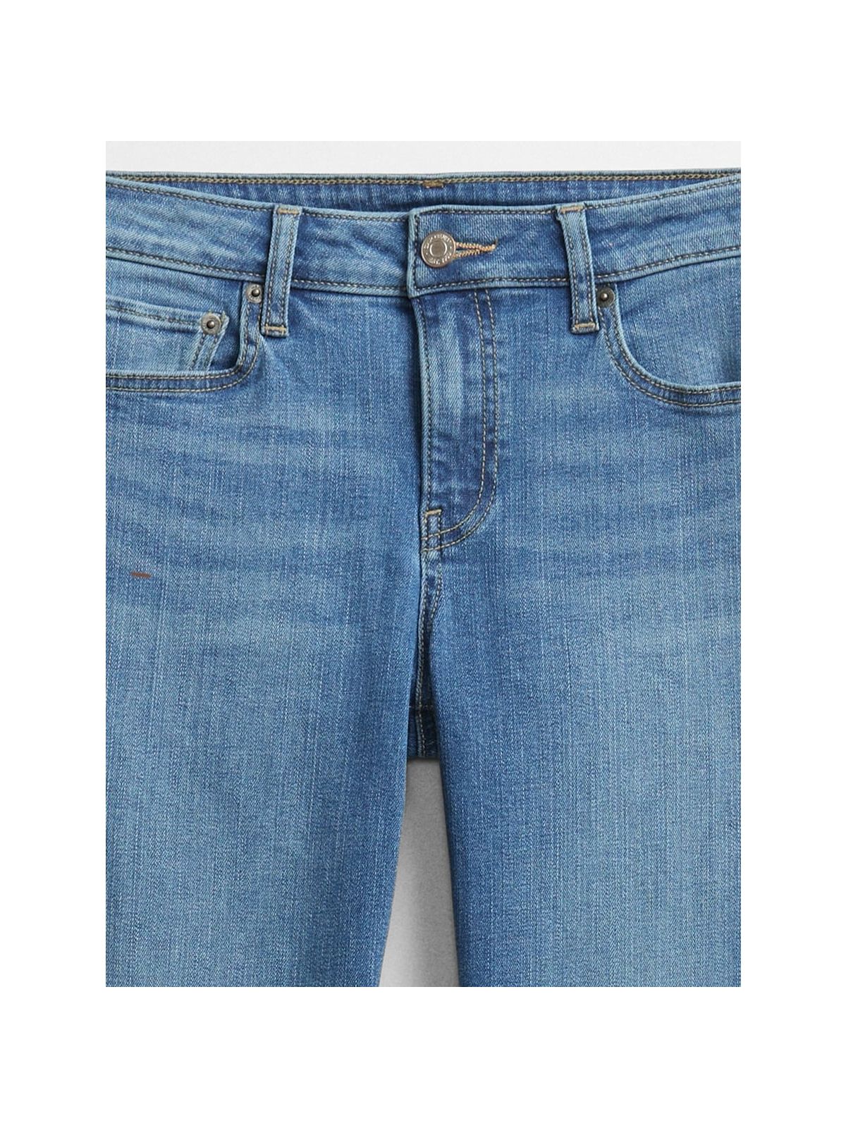 Μπλε Mid Rise Classic Straight Leg Jeans Παντελόνι με Washwell-764978000
