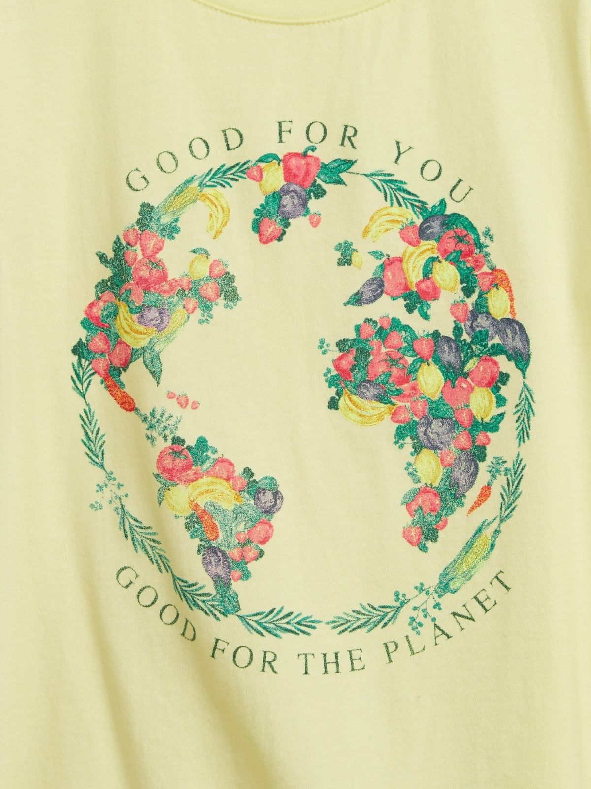 Κίτρινη Παιδική Graphic Μπλούζα από 100% Οργανικό Βαμβάκι-793091001