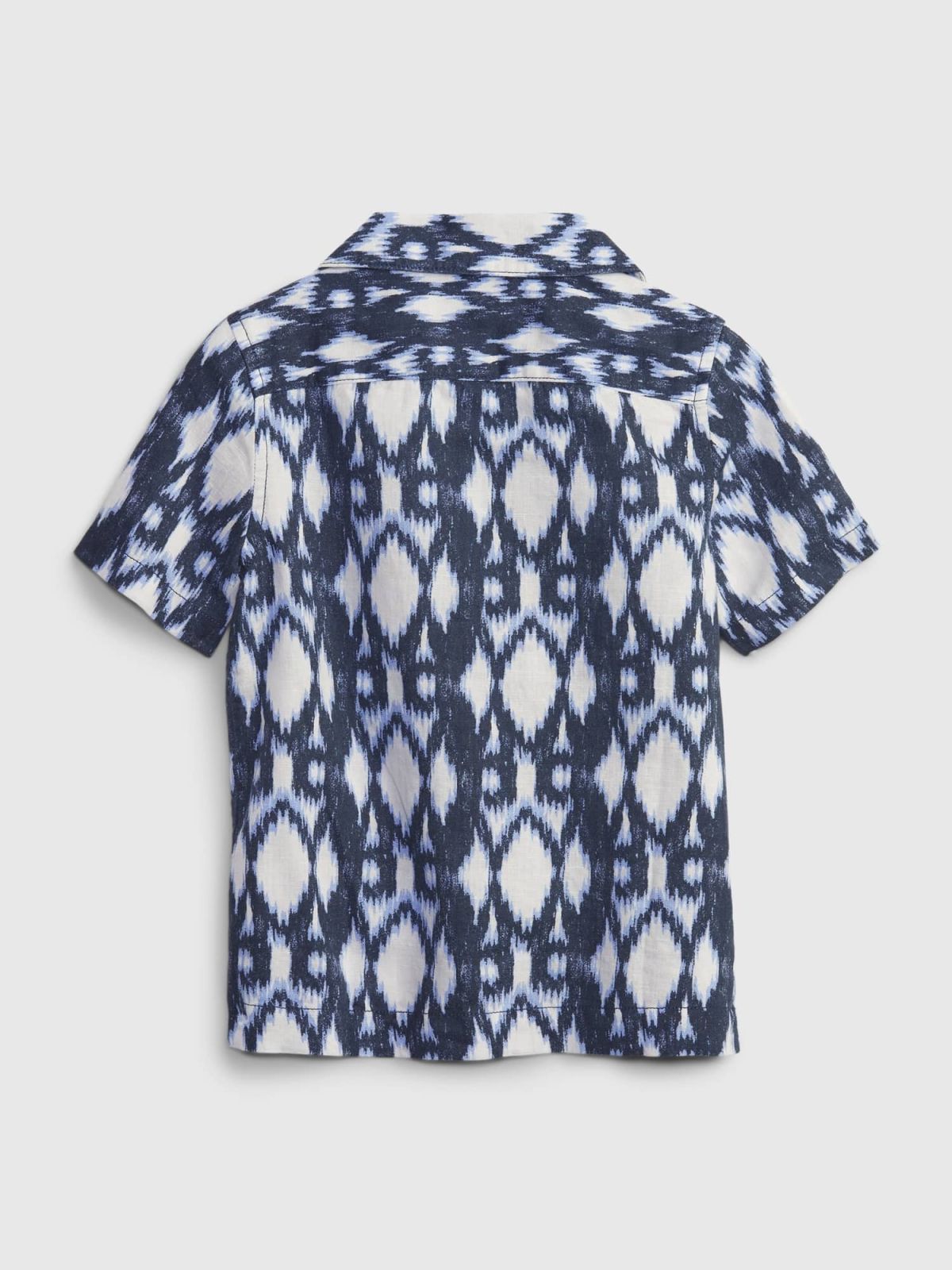 Μπλε Νηπιακό Λινό-Βαμβάκι Button-Down Πουκάμισο-794680000