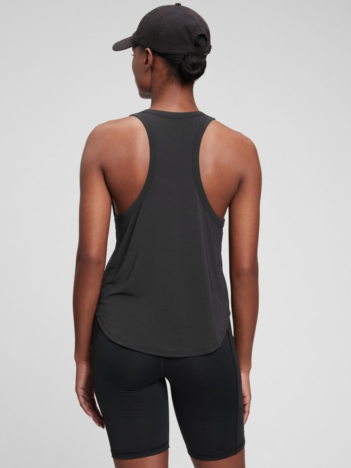 Μαύρη GapFit Breathe Racerback Tank Μπλούζα-803871006