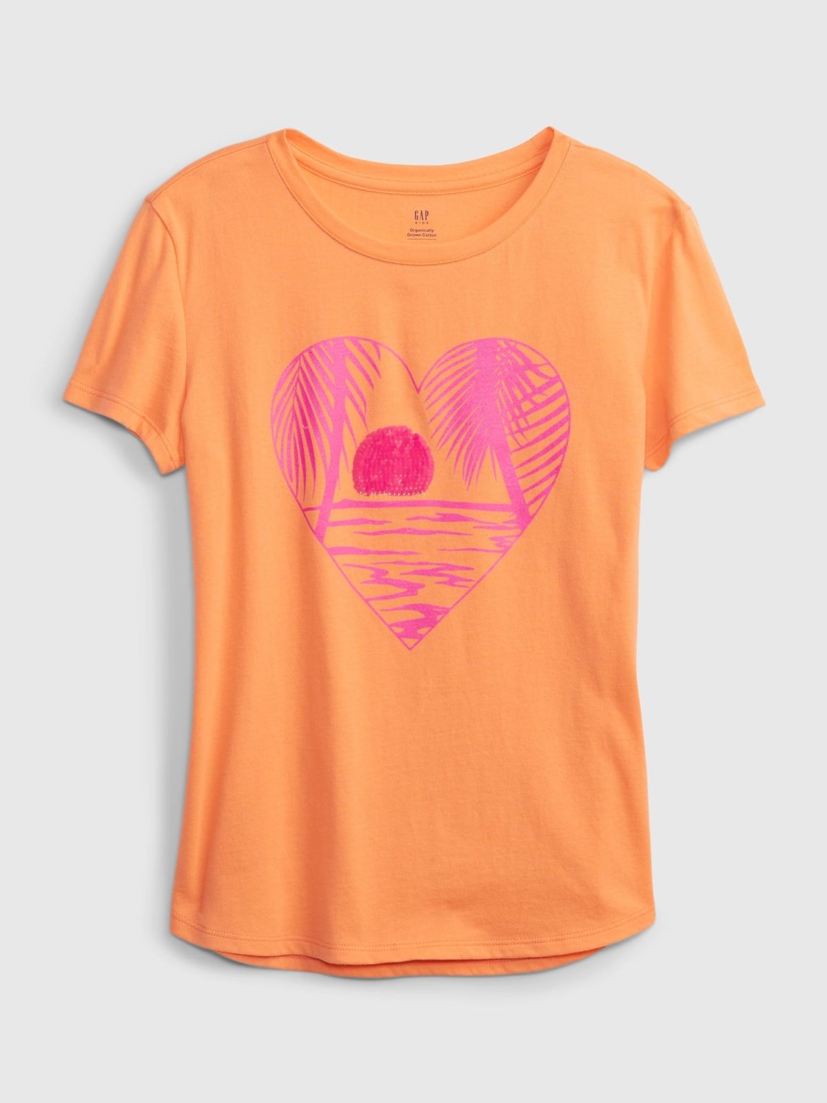 Kids 100% Organic Cotton Flippy Sequin Graphic T-Shirt-853062003