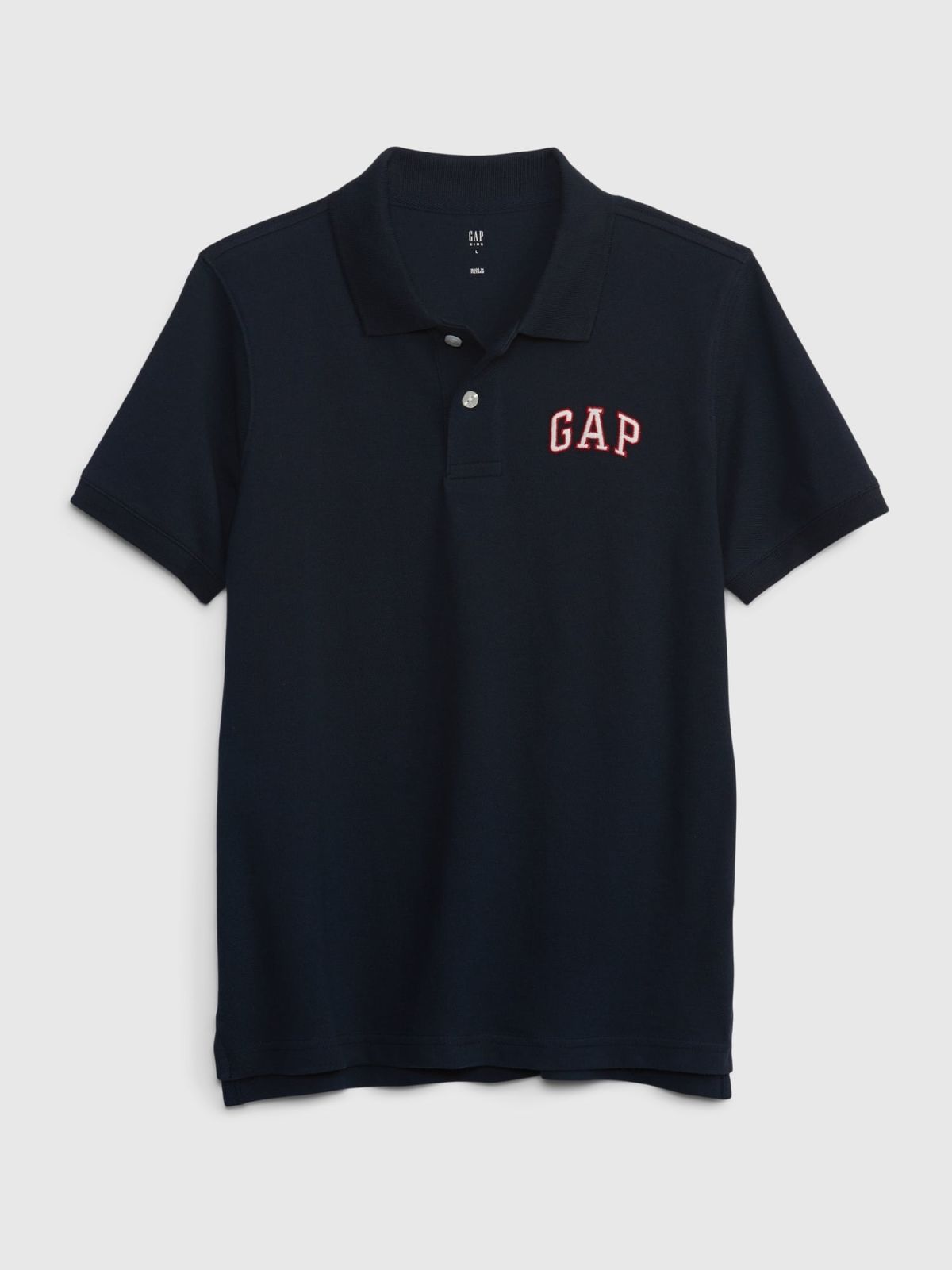 Μπλε Παιδική Κοντό Μανίκι Gap Logo Polo Μπλούζα-843607000