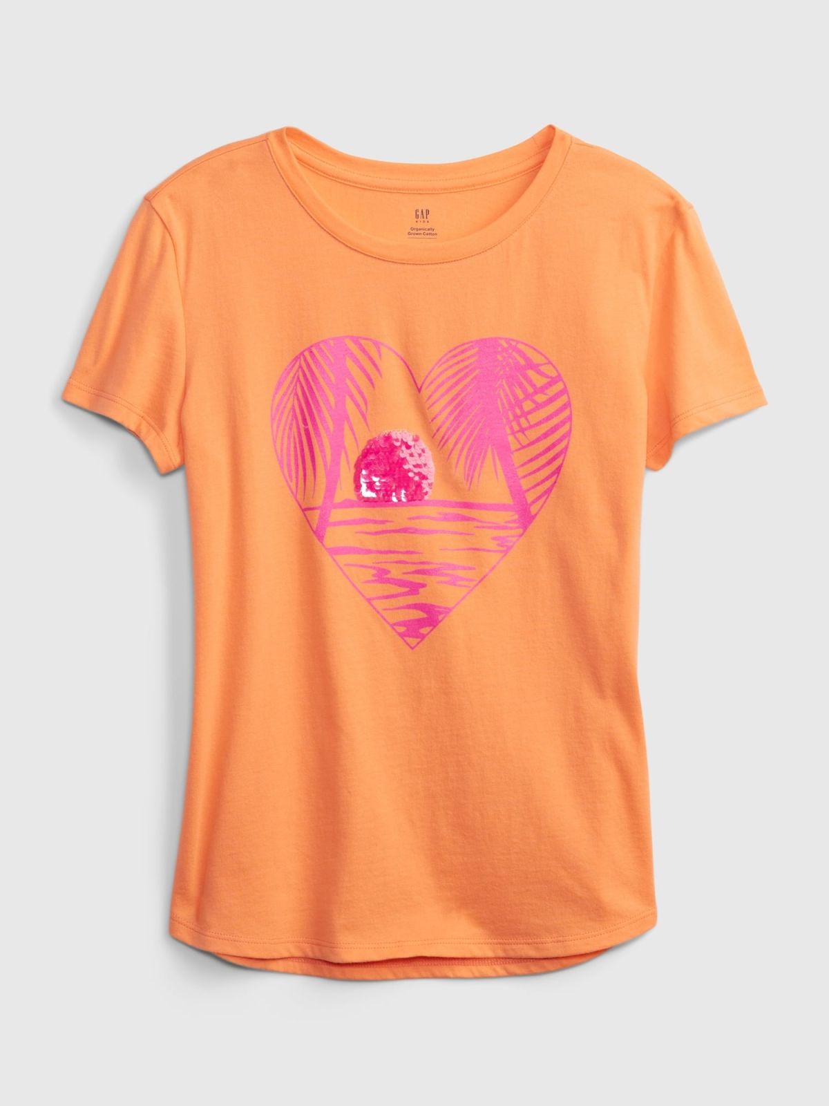 Kids 100% Organic Cotton Flippy Sequin Graphic T-Shirt-853062003