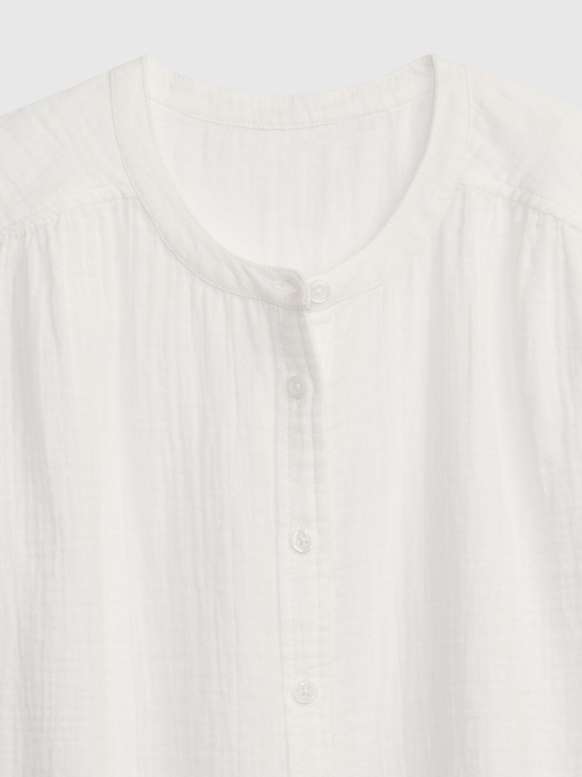 Άσπρο Παιδικό Crinkle Gauze Τουνίκ Φόρεμα-861697001