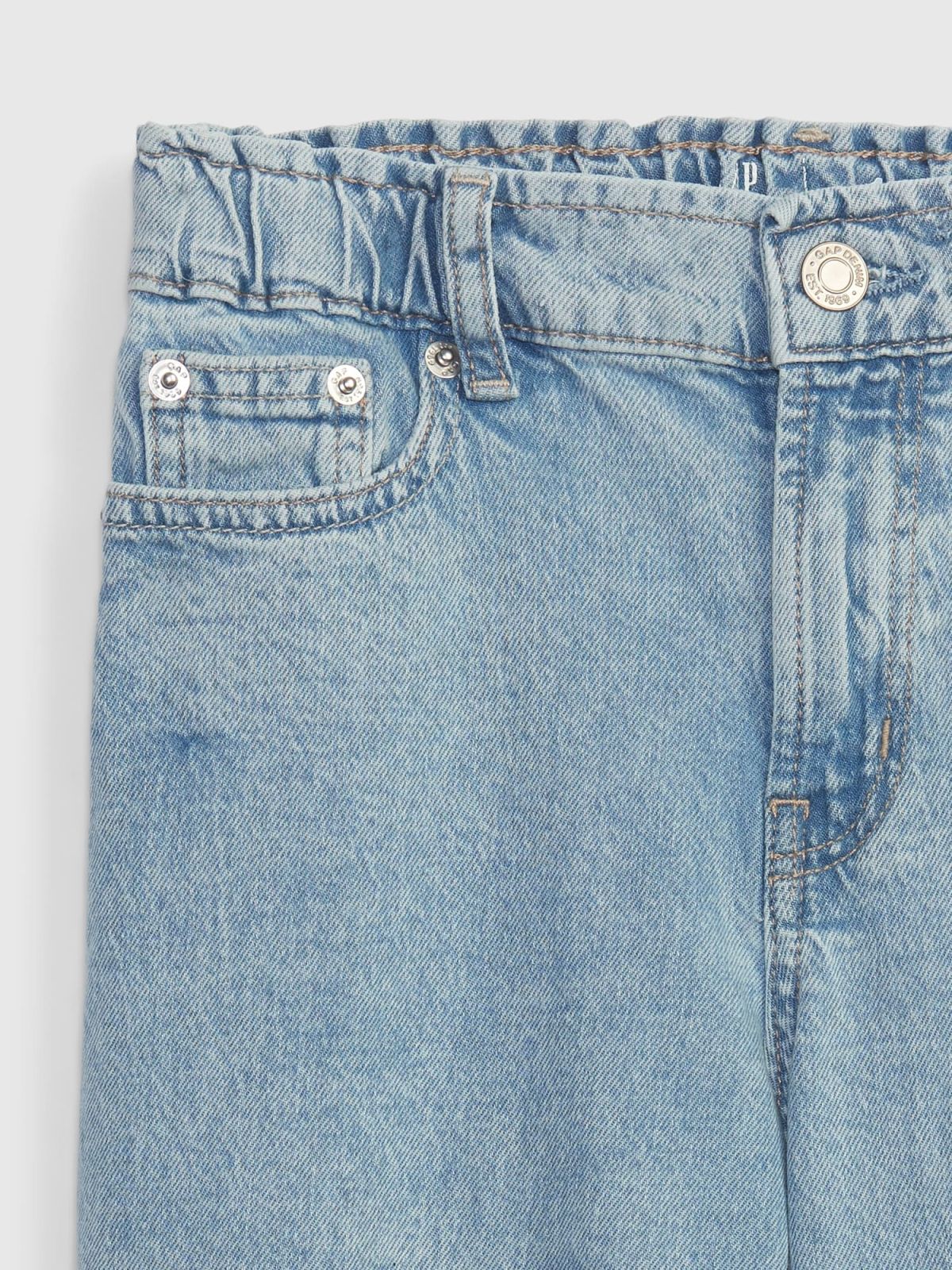 Μπλε Παιδικό High Rise Wide Leg Jean Παντελόνι με Washwell-813595000