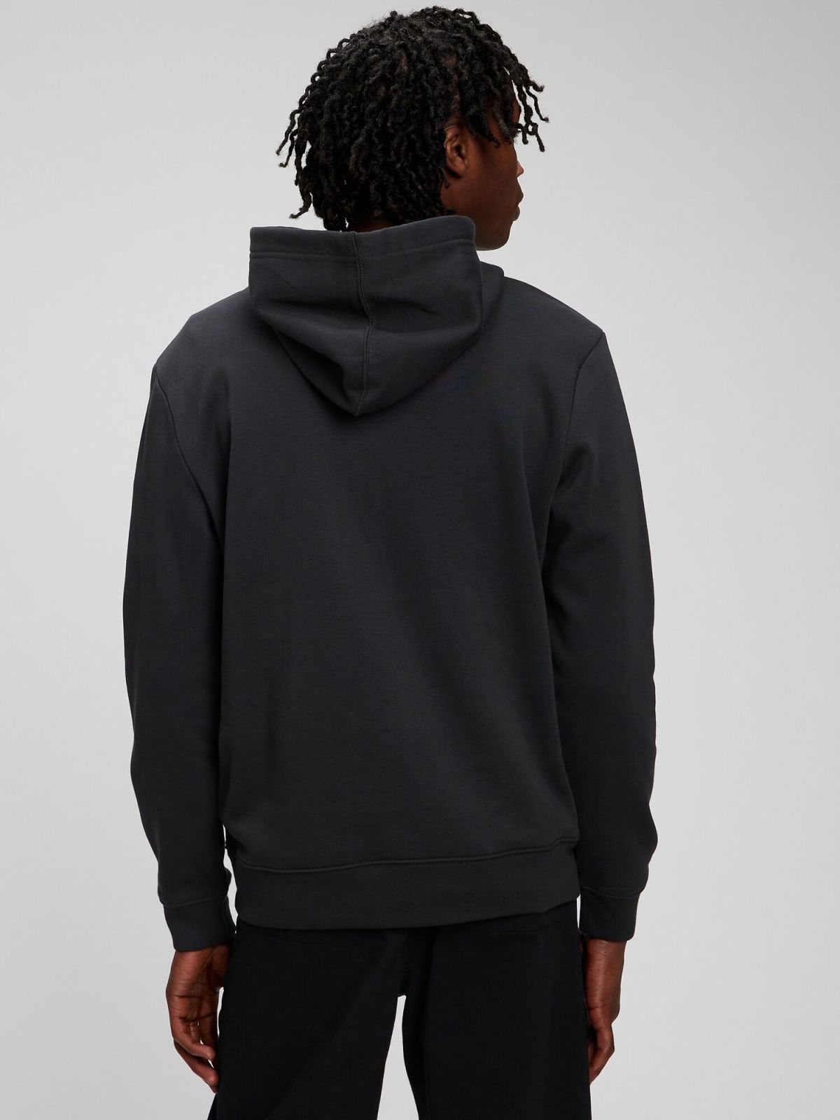 Μαύρο Gap Logo Fleece Φούτερ με Κουκούλα-867073029