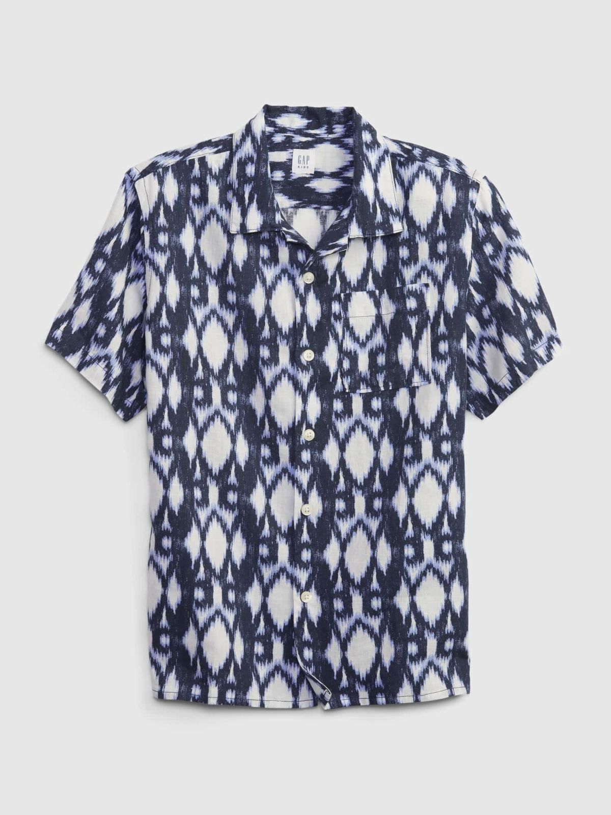 Kids Linen-Cotton Button-Down Shirt-824556000