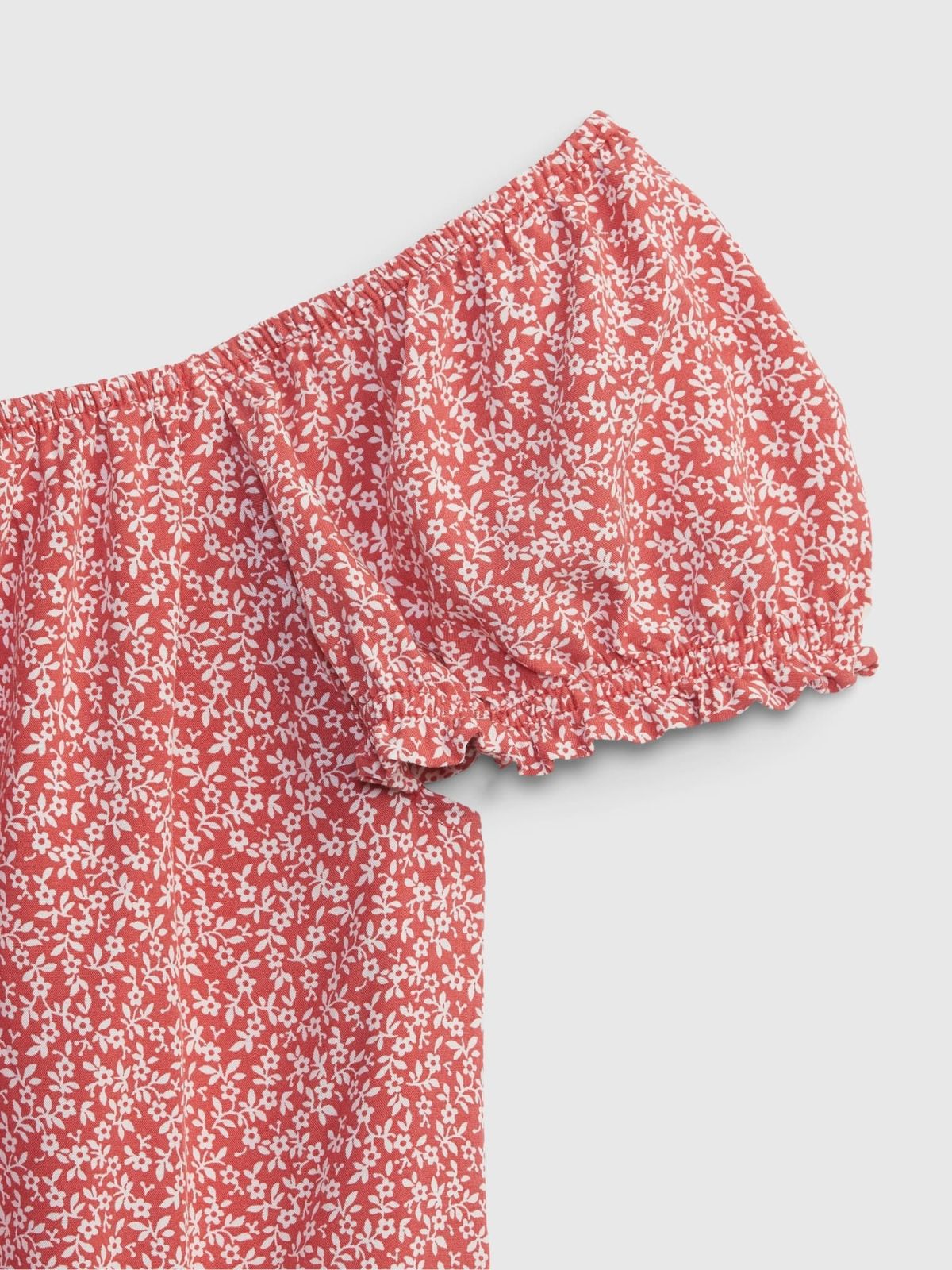 Κόκκινη Teen Puff Sleeve Μπλούζα-861570000