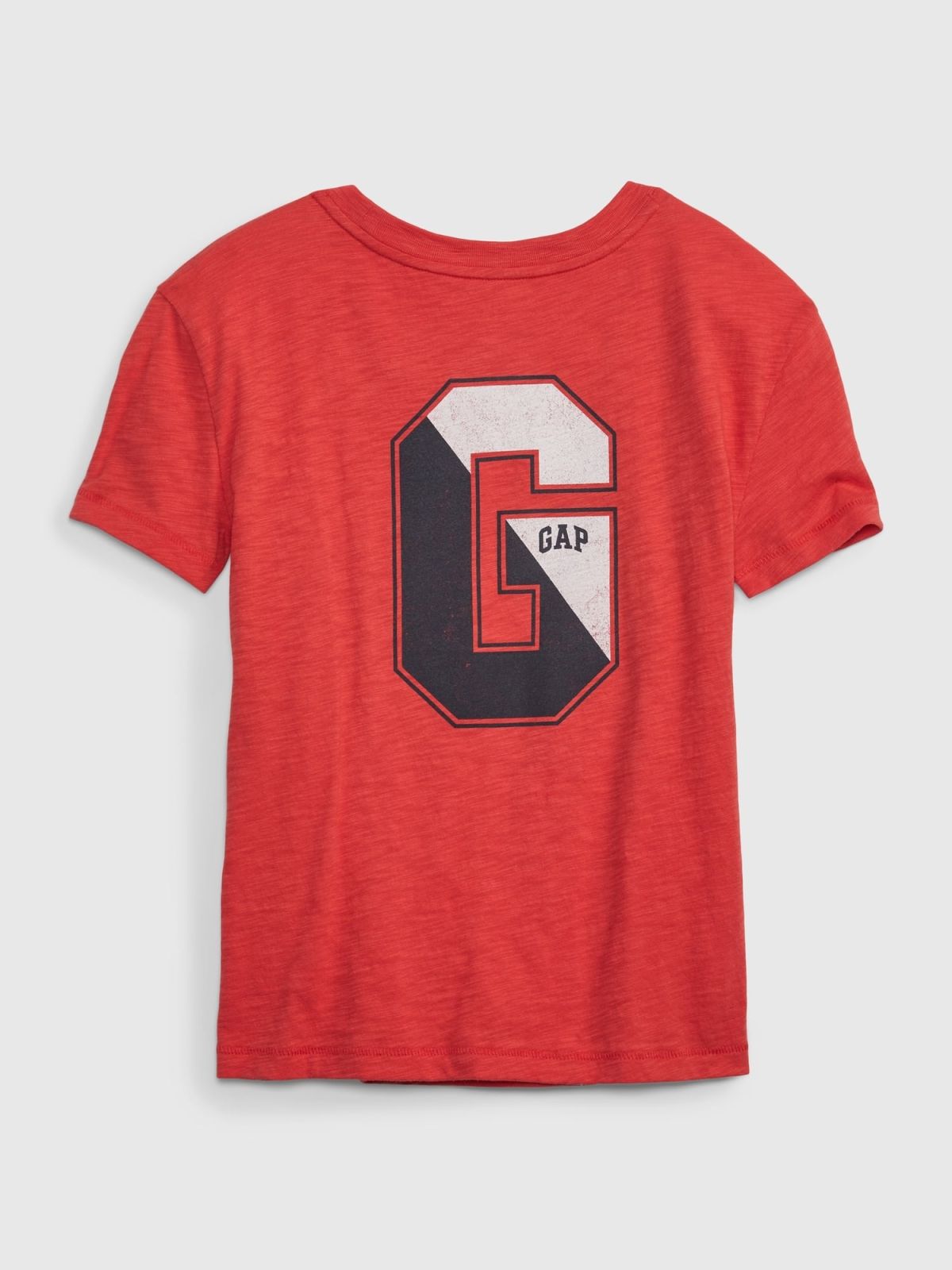 Κόκκινη Παιδική 100% Οργανικό Βαμβάκι Gap Logo Pocket Μπλούζα-853030001