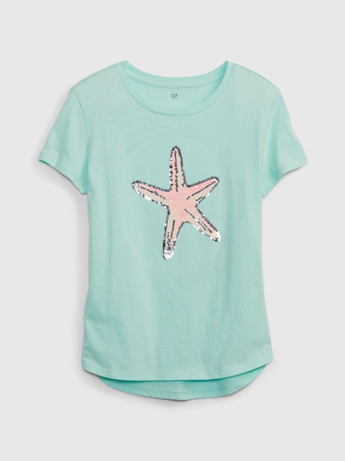 Πράσινη Παιδική Gap Κοντό Μανίκι Flippy Sequin Μπλούζα-860859007