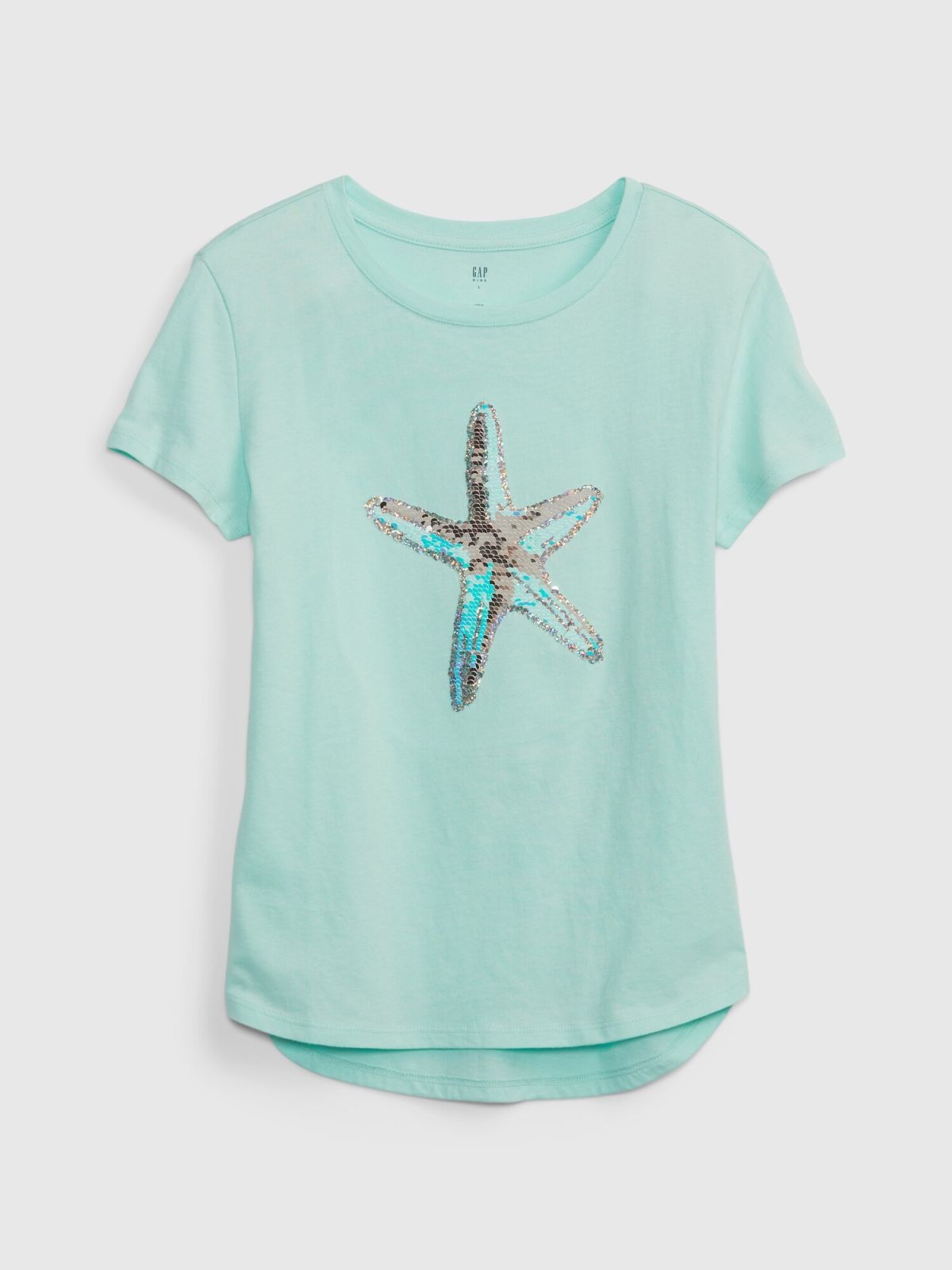 Πράσινη Παιδική Gap Κοντό Μανίκι Flippy Sequin Μπλούζα-860859007