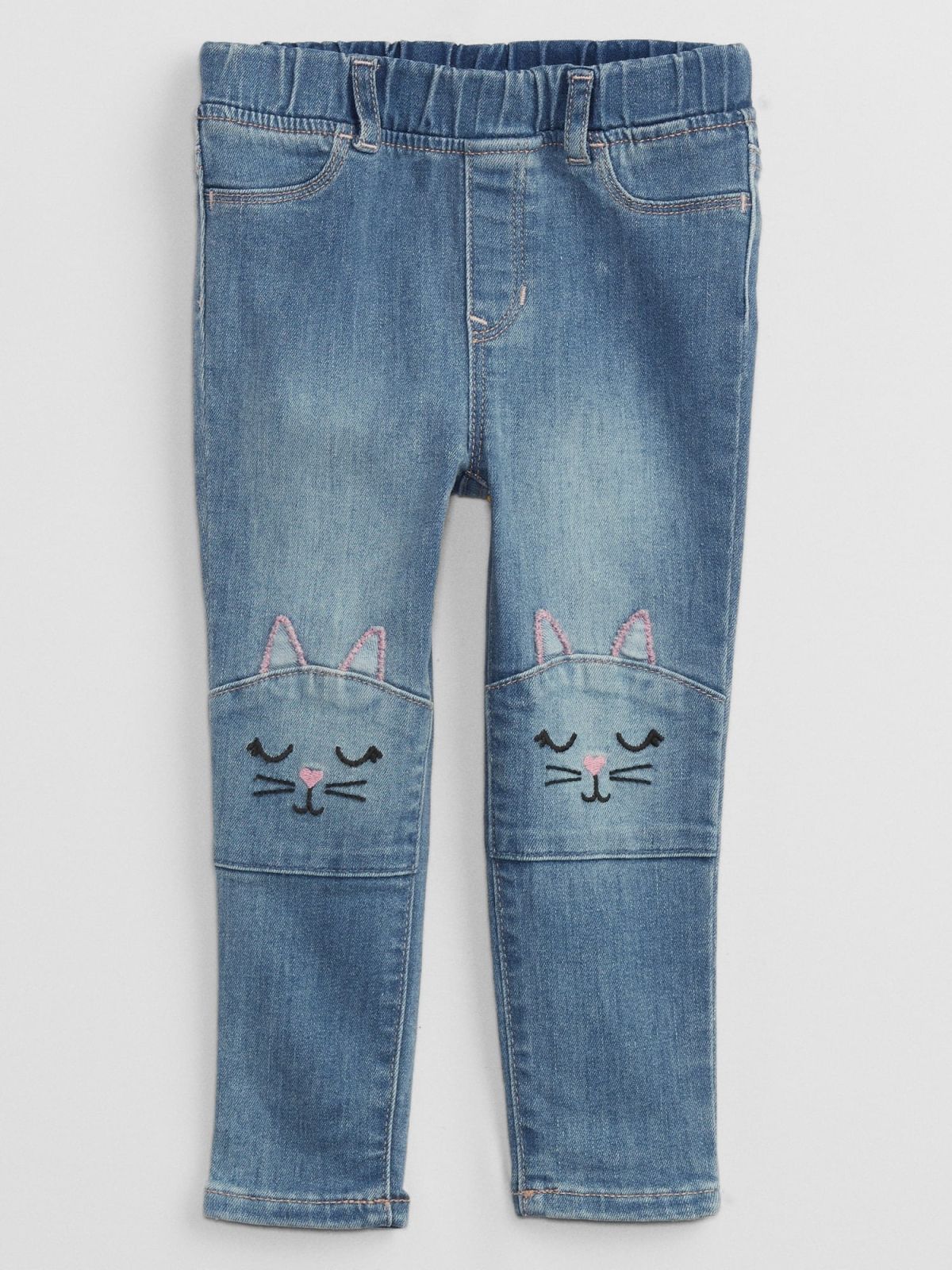 Toddler 3D Embroidered Jeggings-825120000