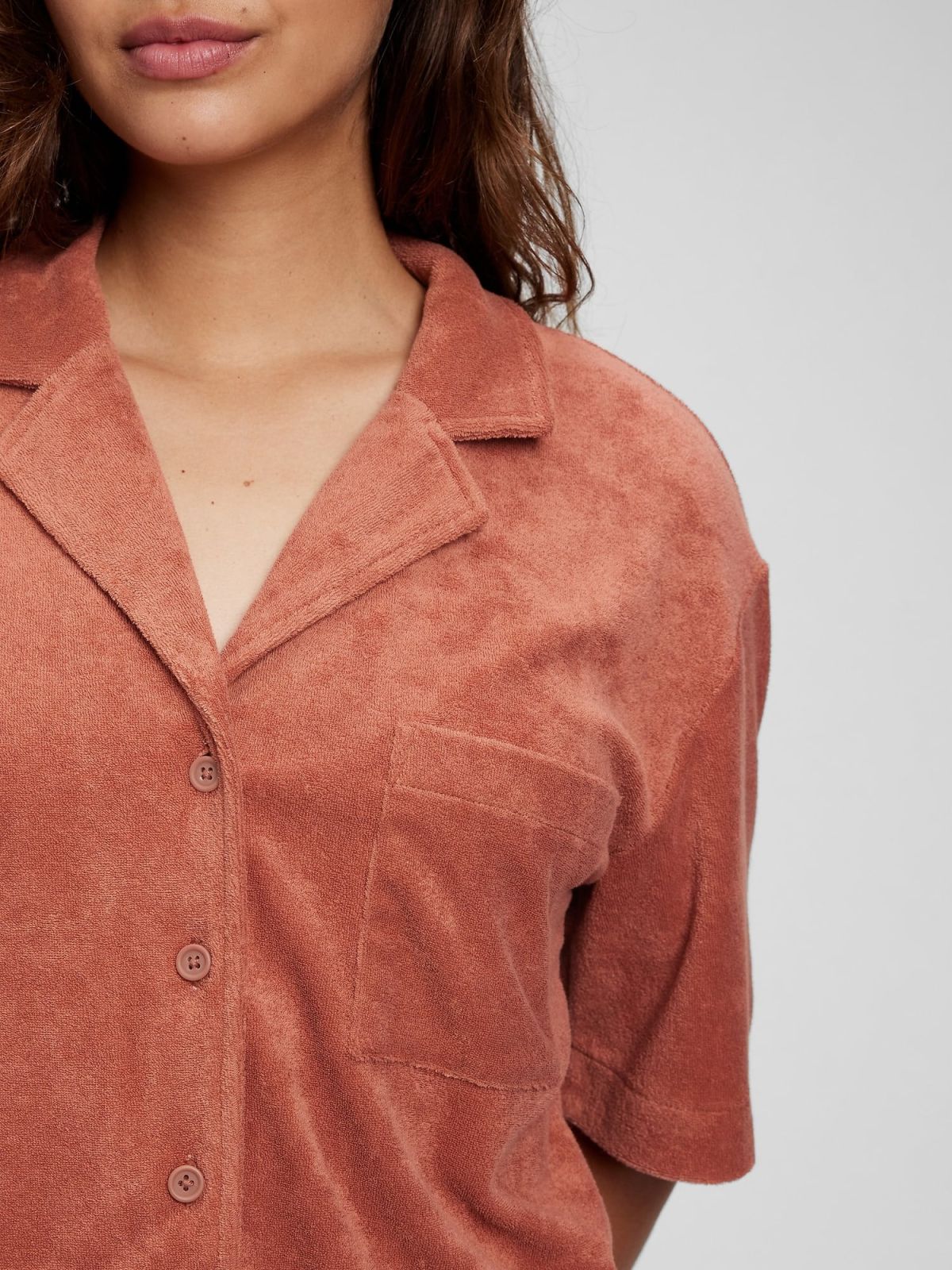 Καφέ Πετσετέ Vacay Πουκάμισο-863598003