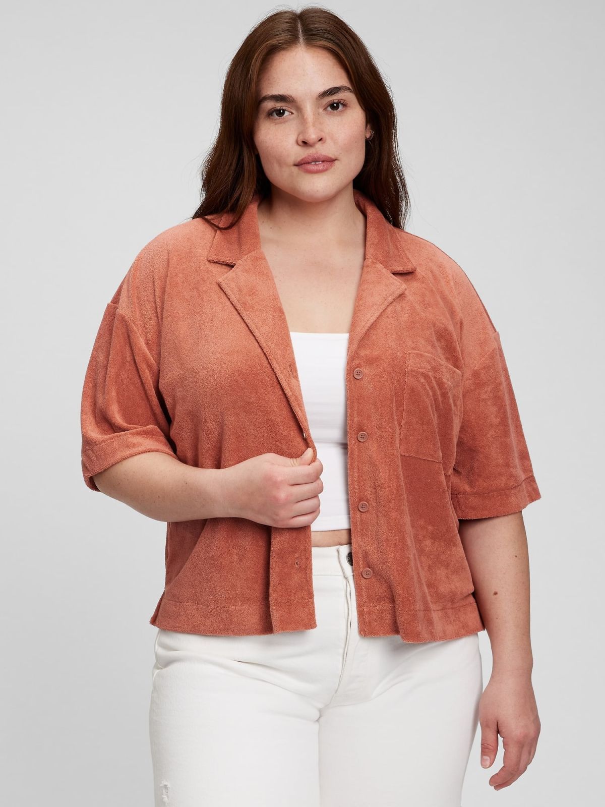 Καφέ Πετσετέ Vacay Πουκάμισο-863598003