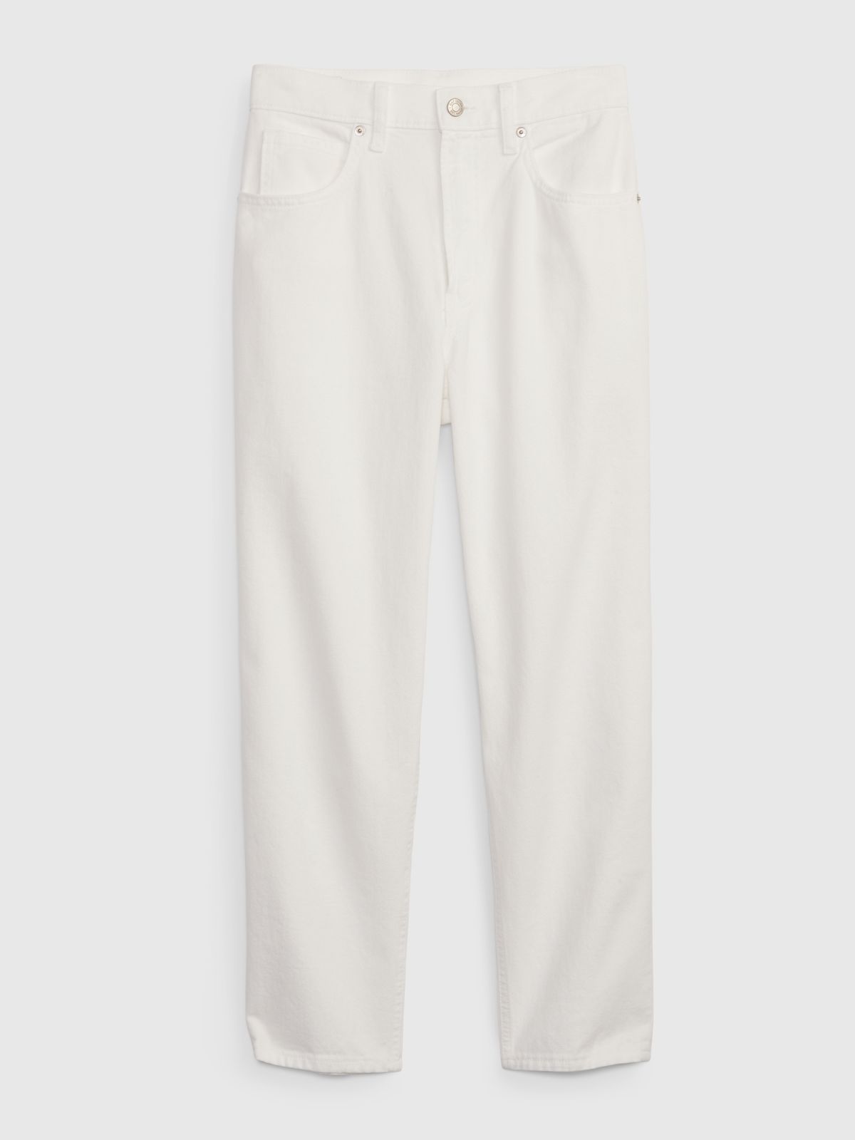 Άσπρο High Rise Barrel Jean Παντελόνι με Washwell-857478000