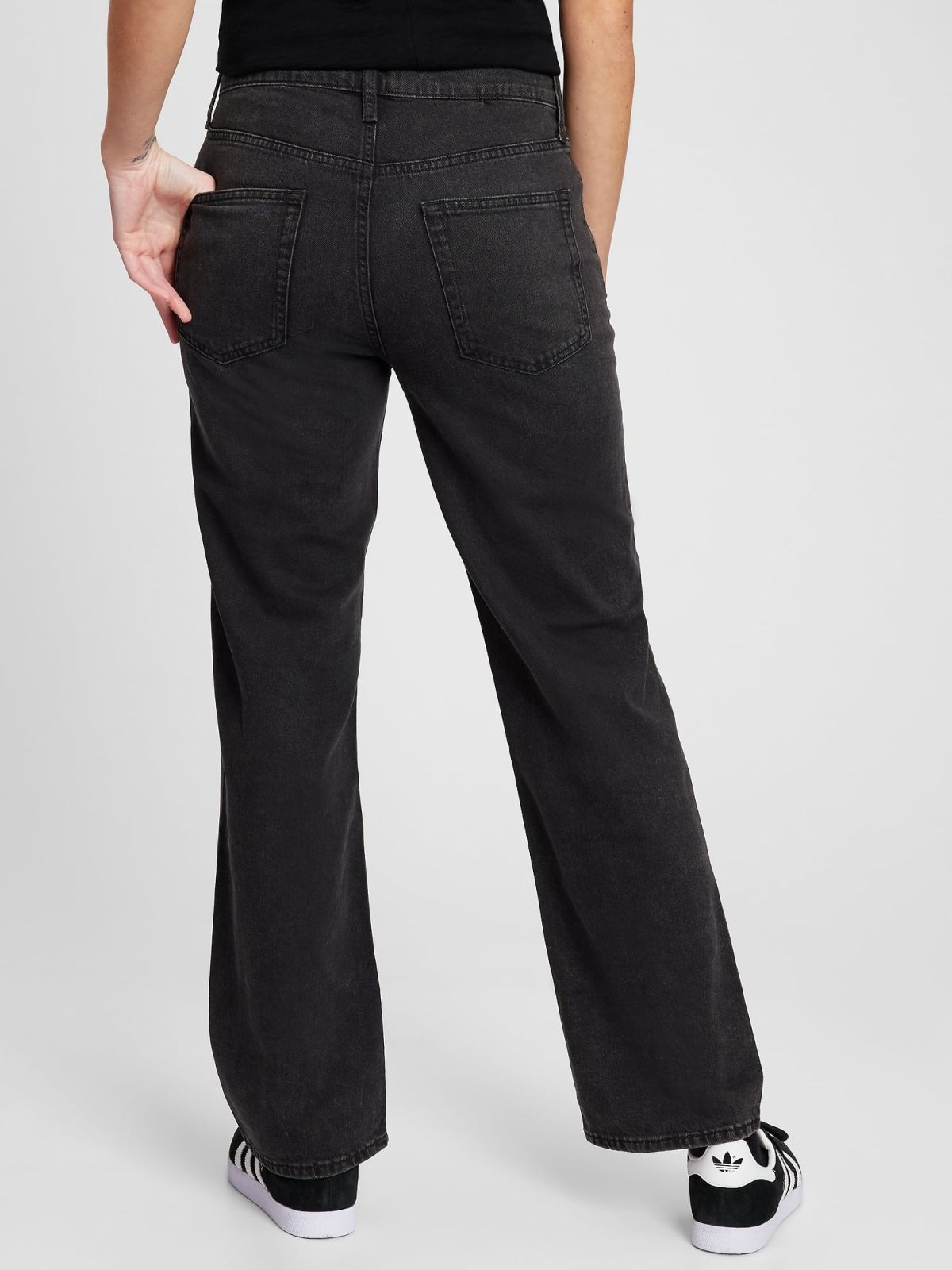 Μαύρο Mid Rise Distressed '90s Loose Jean Παντελόνι με Washwell-872565000