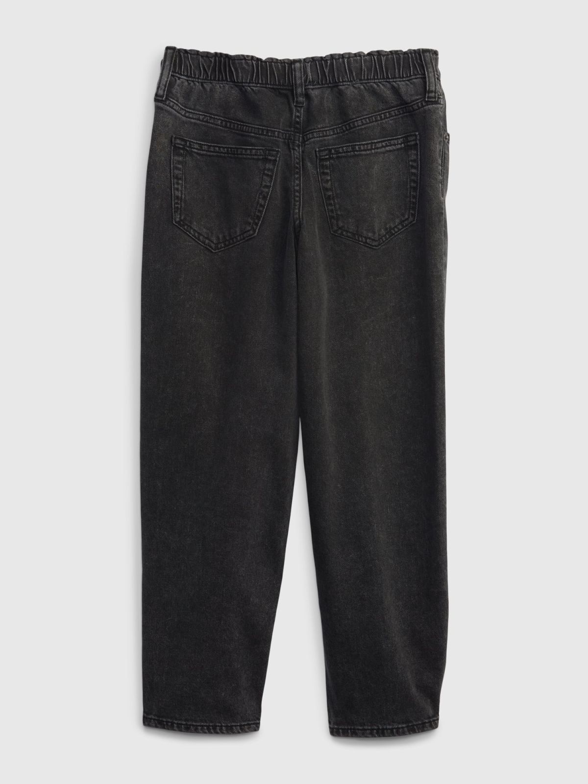 Μαύρο Παιδικό High Rise Barrel Jean Παντελόνι με Washwell-861751000