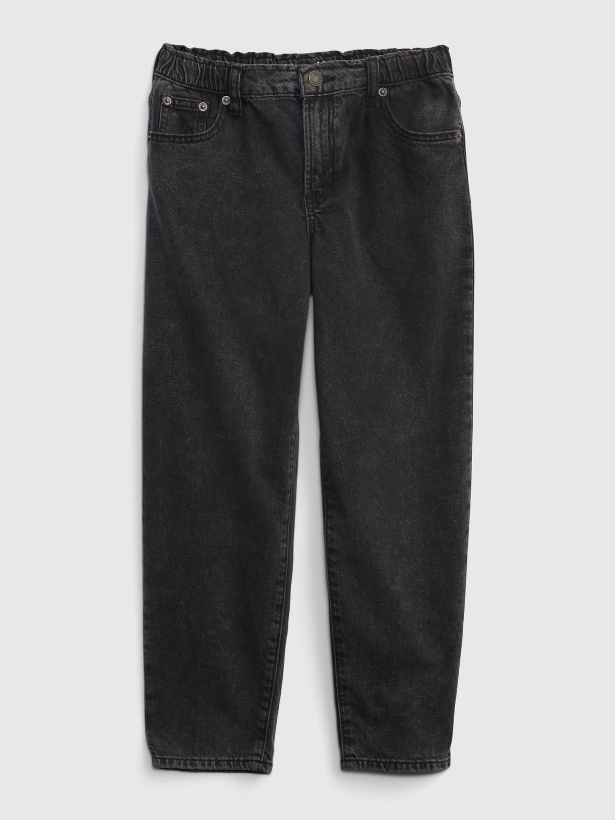 Μαύρο Παιδικό High Rise Barrel Jean Παντελόνι με Washwell-861751000