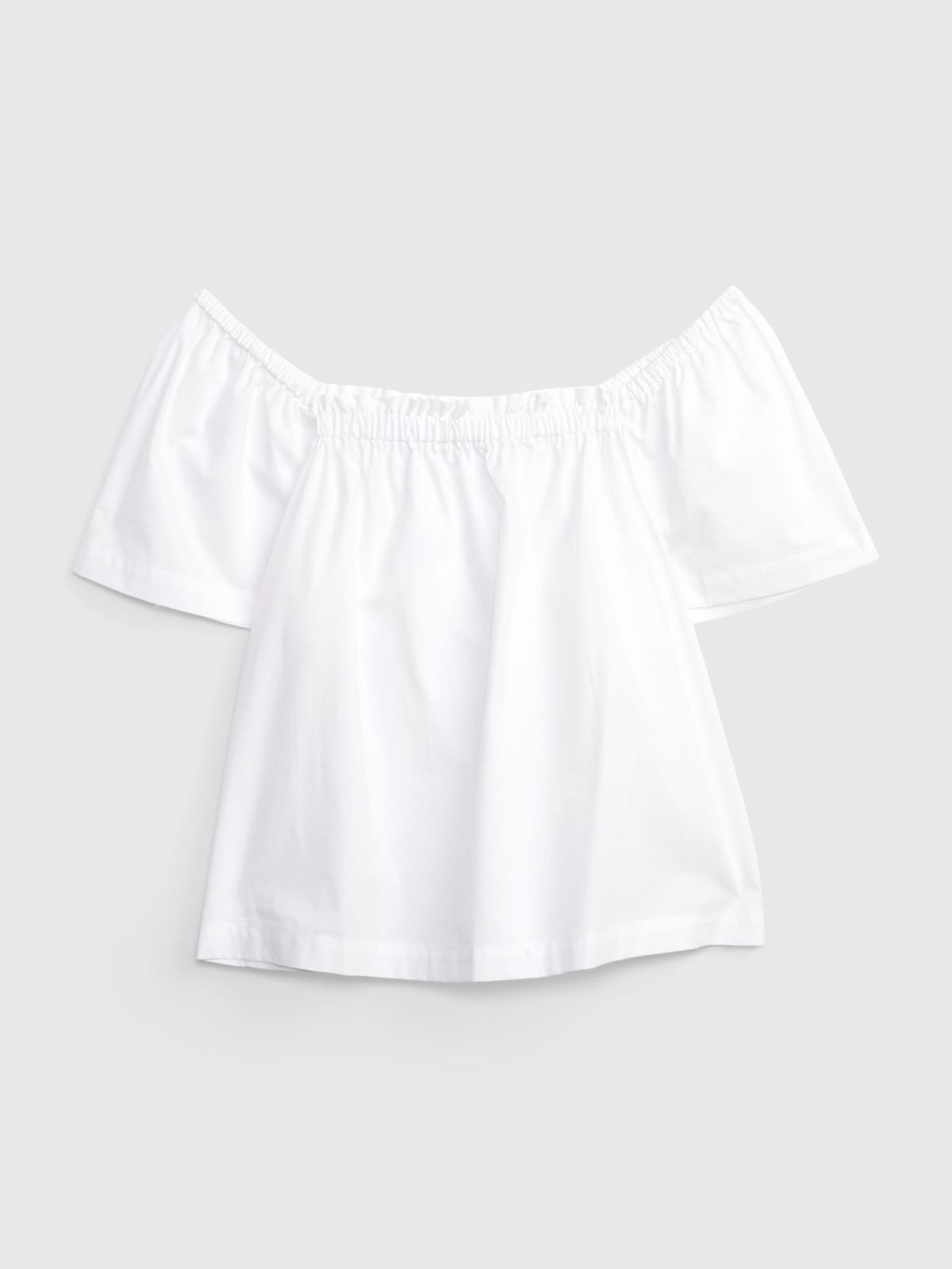 Άσπρη Flutter Sleeve Μπλούζα-856855002