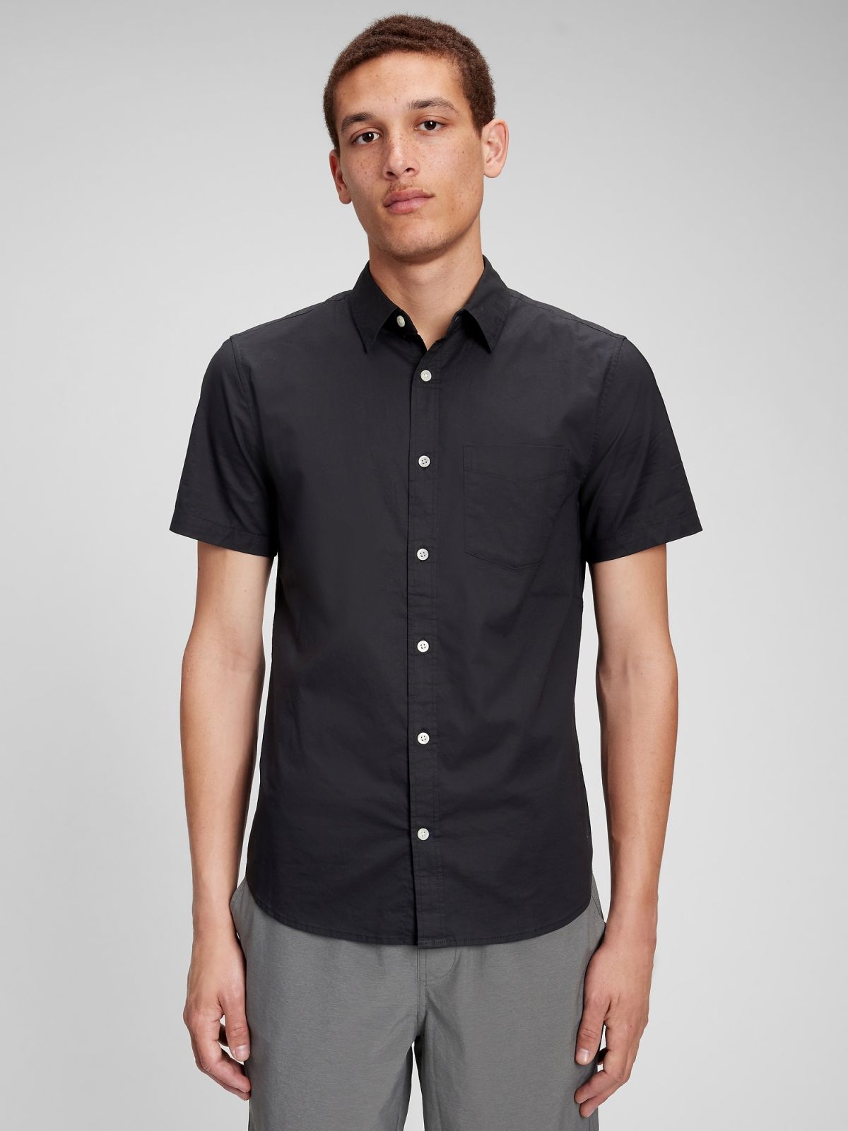 Stretch Poplin Shirt in Slim Fit-856611004